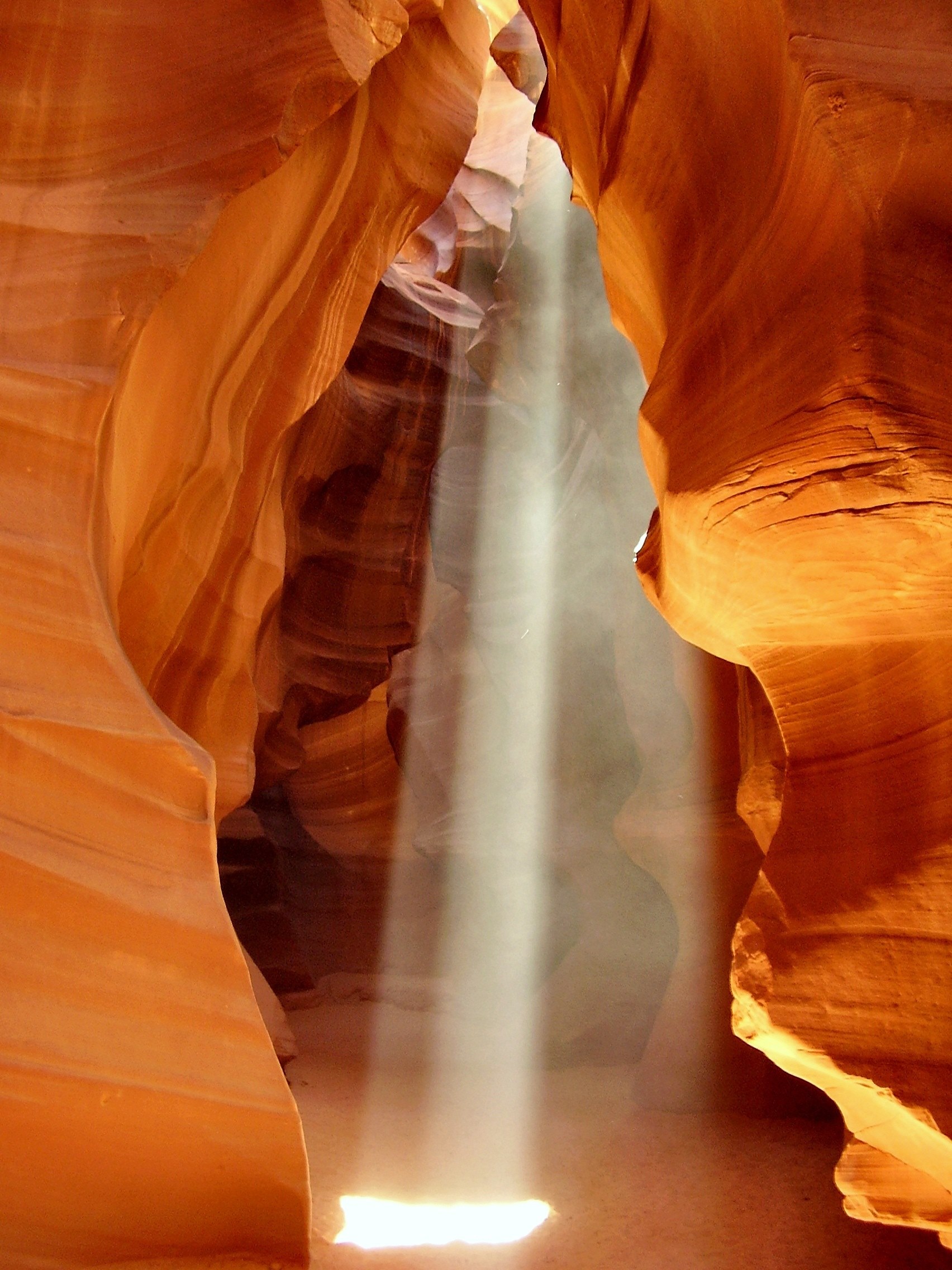 antelope canyon arizona sandstone rock light shaft 4k, Phone HD Wallpaper