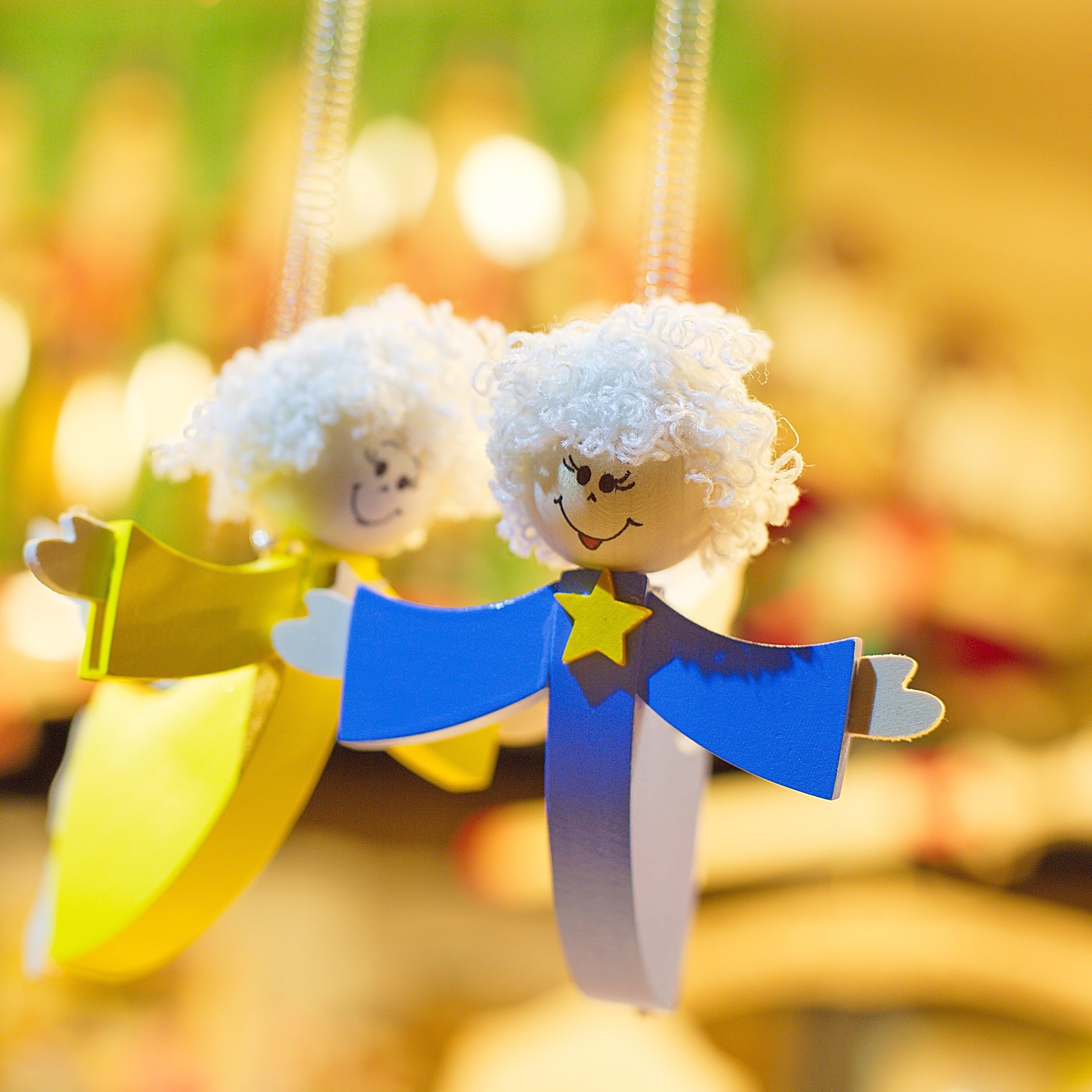 angel wooden toys christmas father christmas 4k, Phone HD Wallpaper