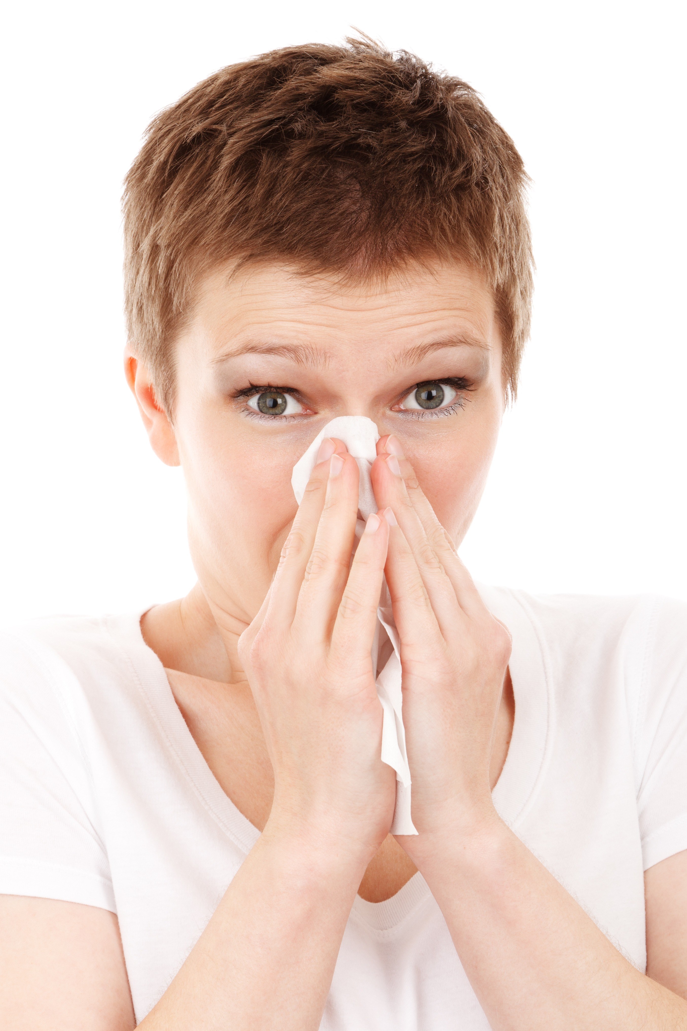 allergy cold disease flu girl handkerchief ill 4k, Phone HD Wallpaper