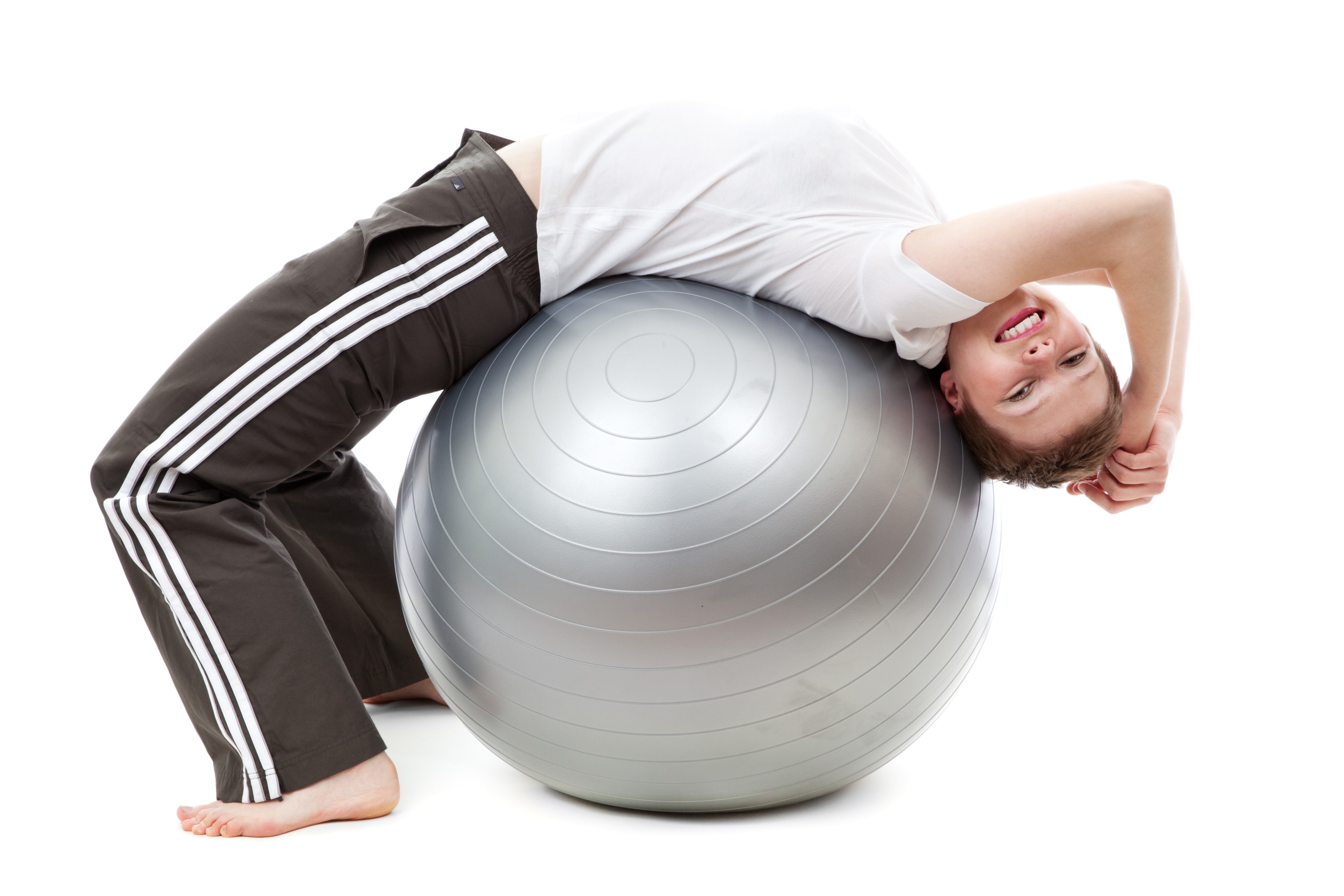 active activity ball exercise female fit fitness 4k, HD Wallpaper