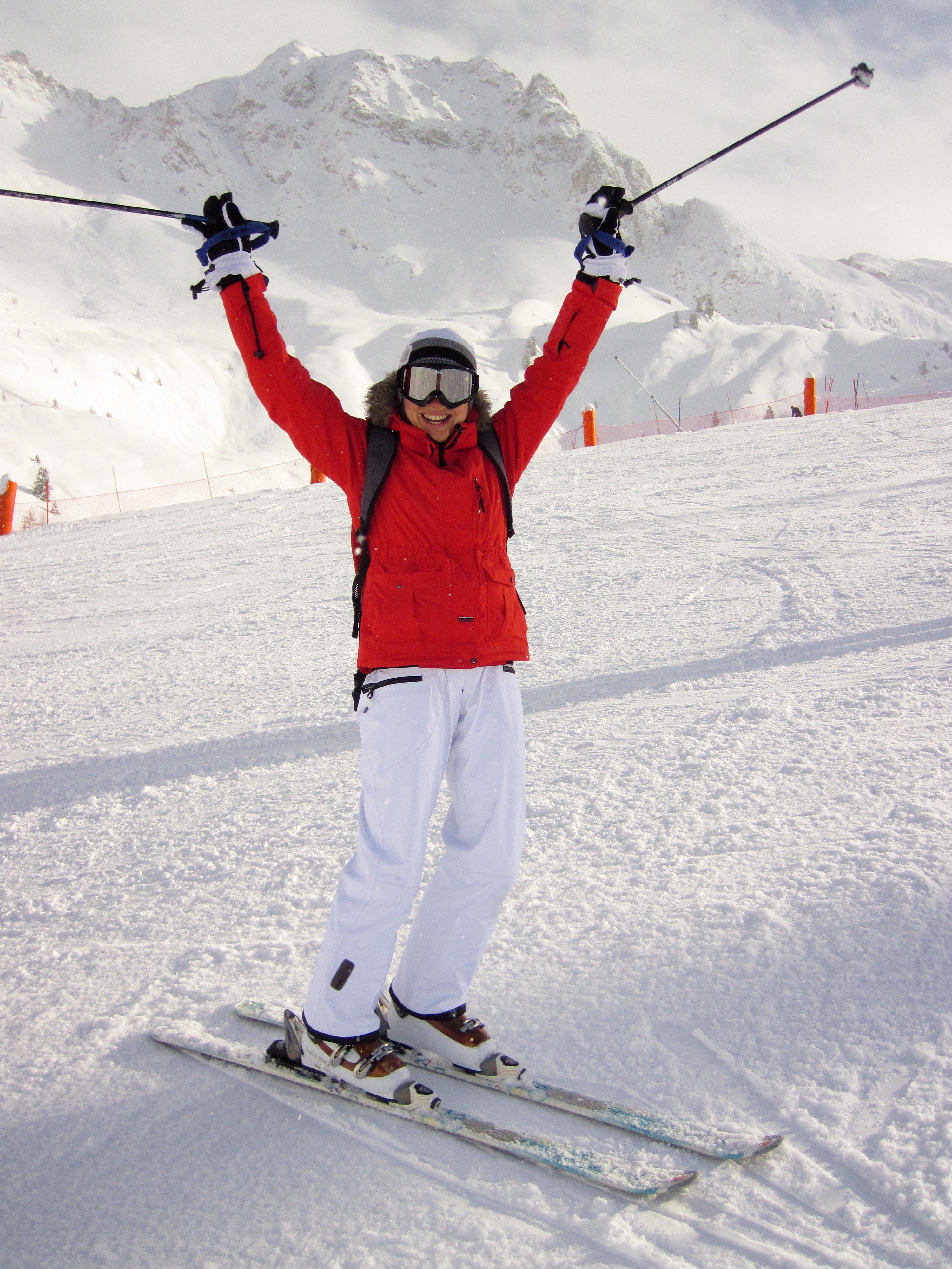 active cold female girl mountain people ski 4k, Phone HD Wallpaper