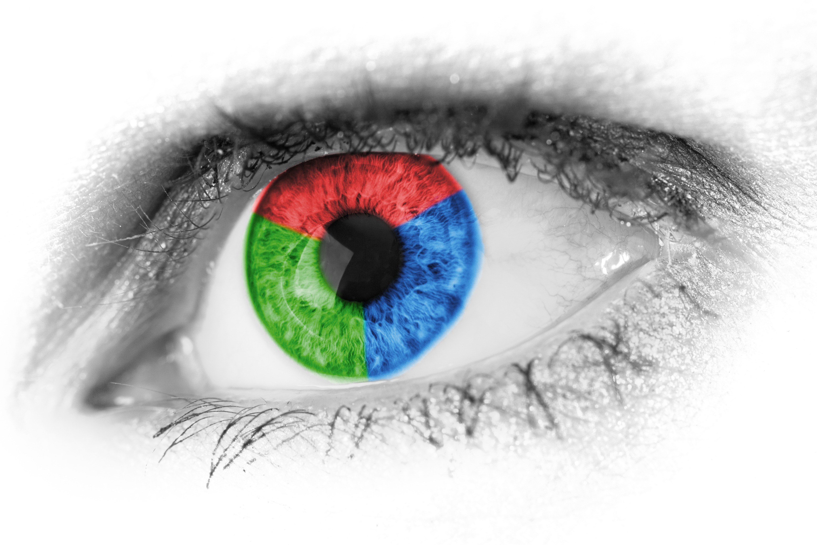 abstract red green blue primary colors close up 4k, HD Wallpaper
