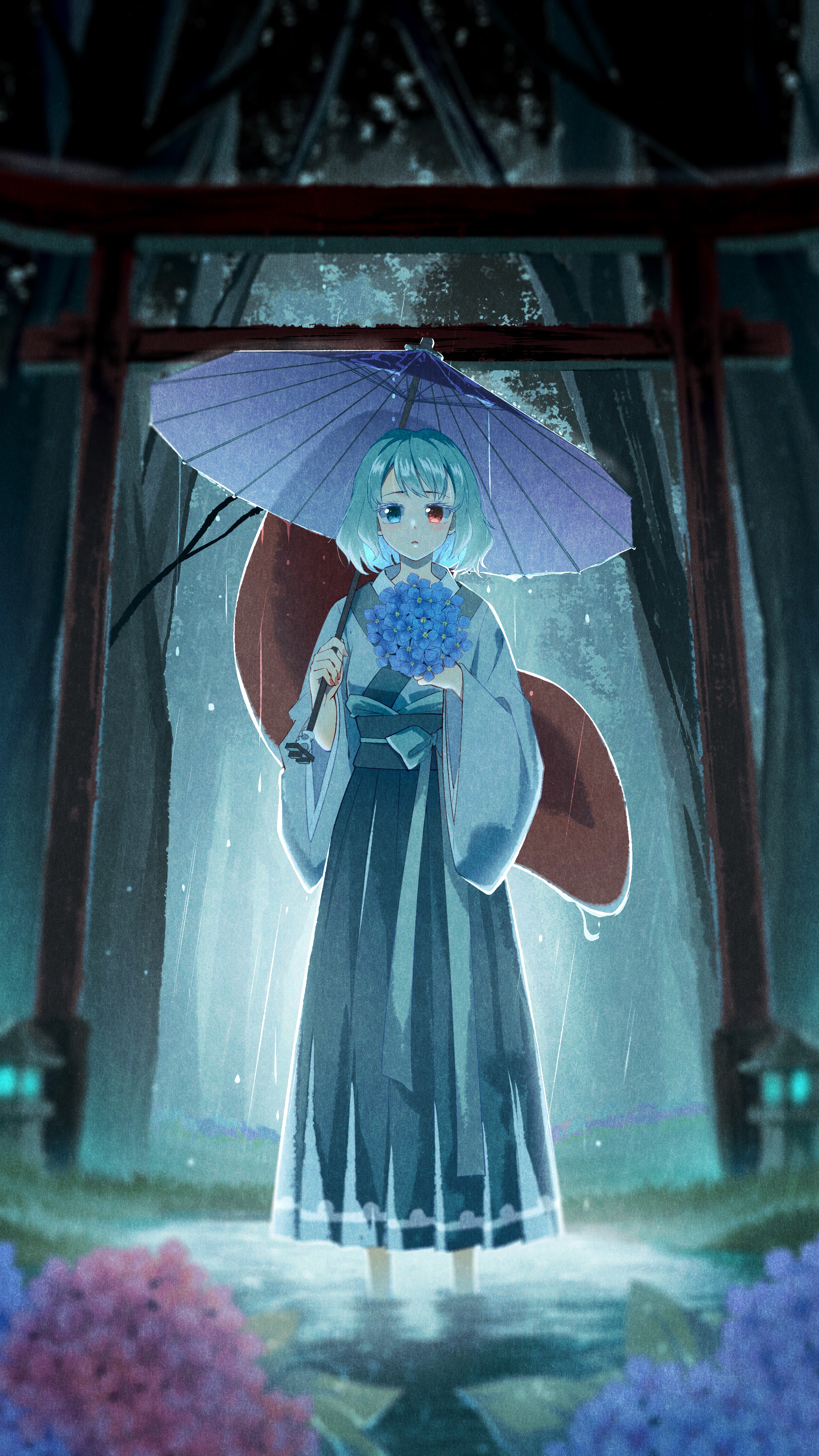 Anime Touhou, Kogasa Tatara, 2160x3840, Phone HD Wallpaper