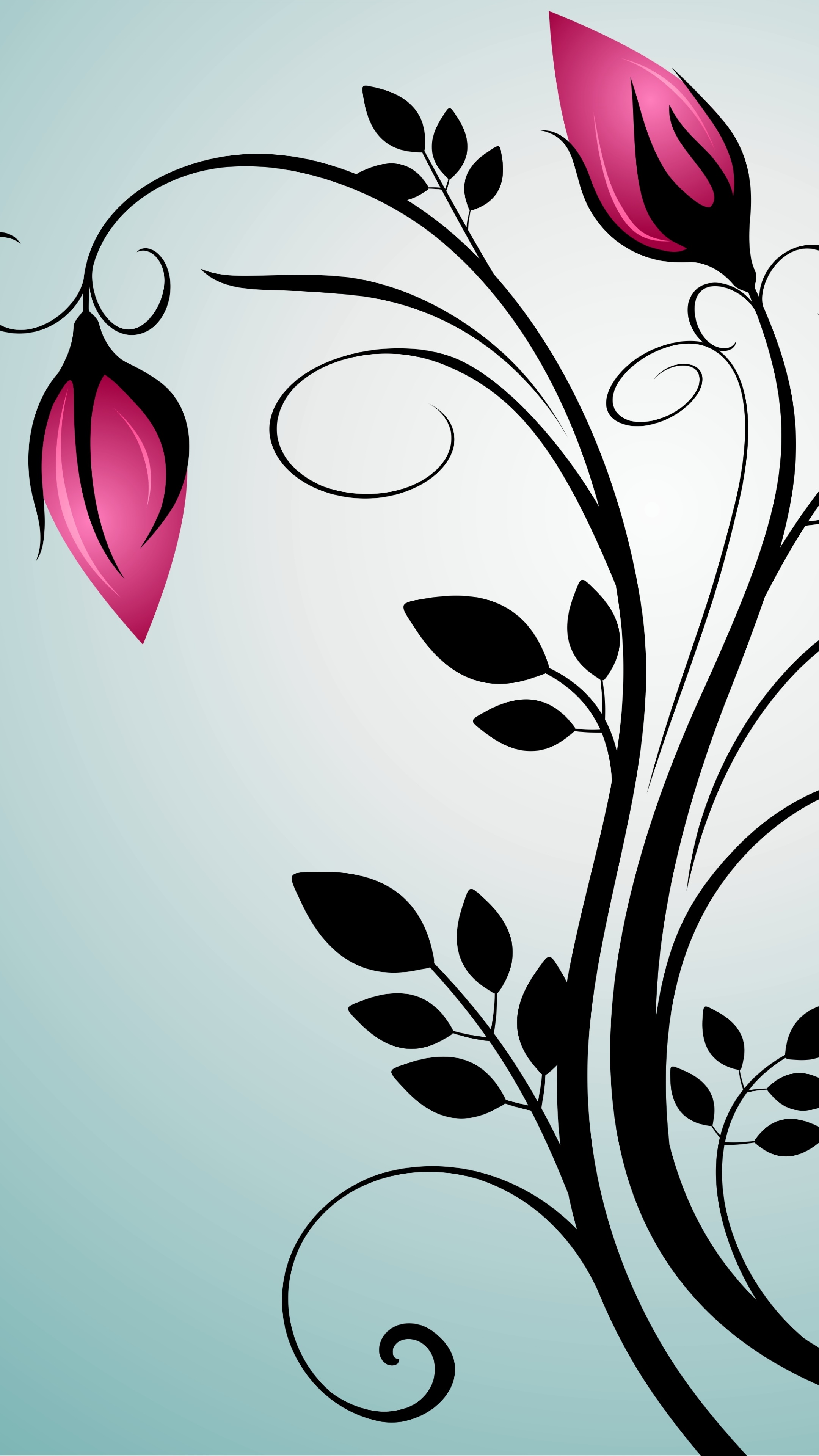 Artistic Flower, Floral, Tulip, Pink Flower, 2160x3840, Phone HD Wallpaper