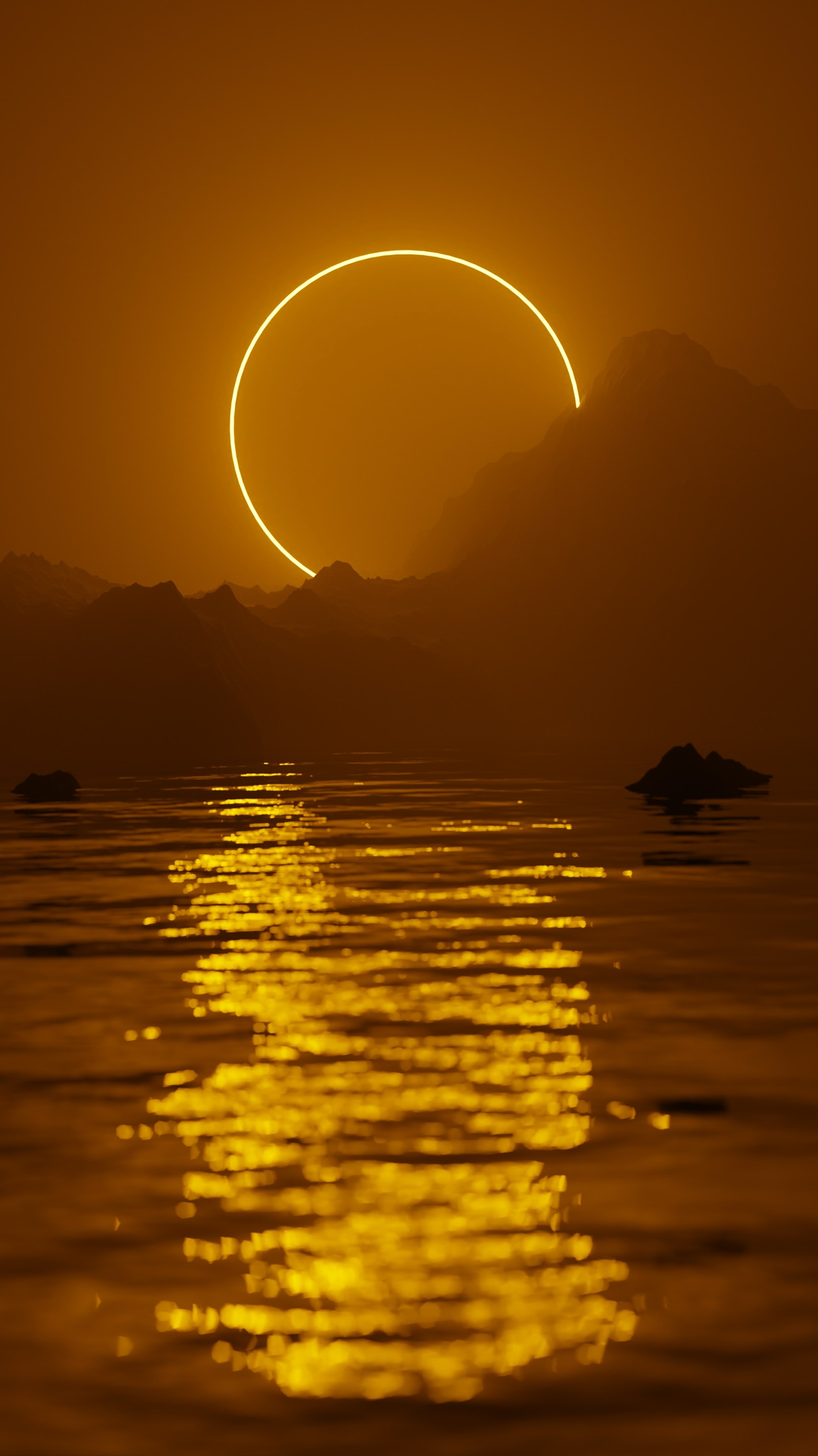 Artistic Sunset, 2160x3840, Phone HD Wallpaper