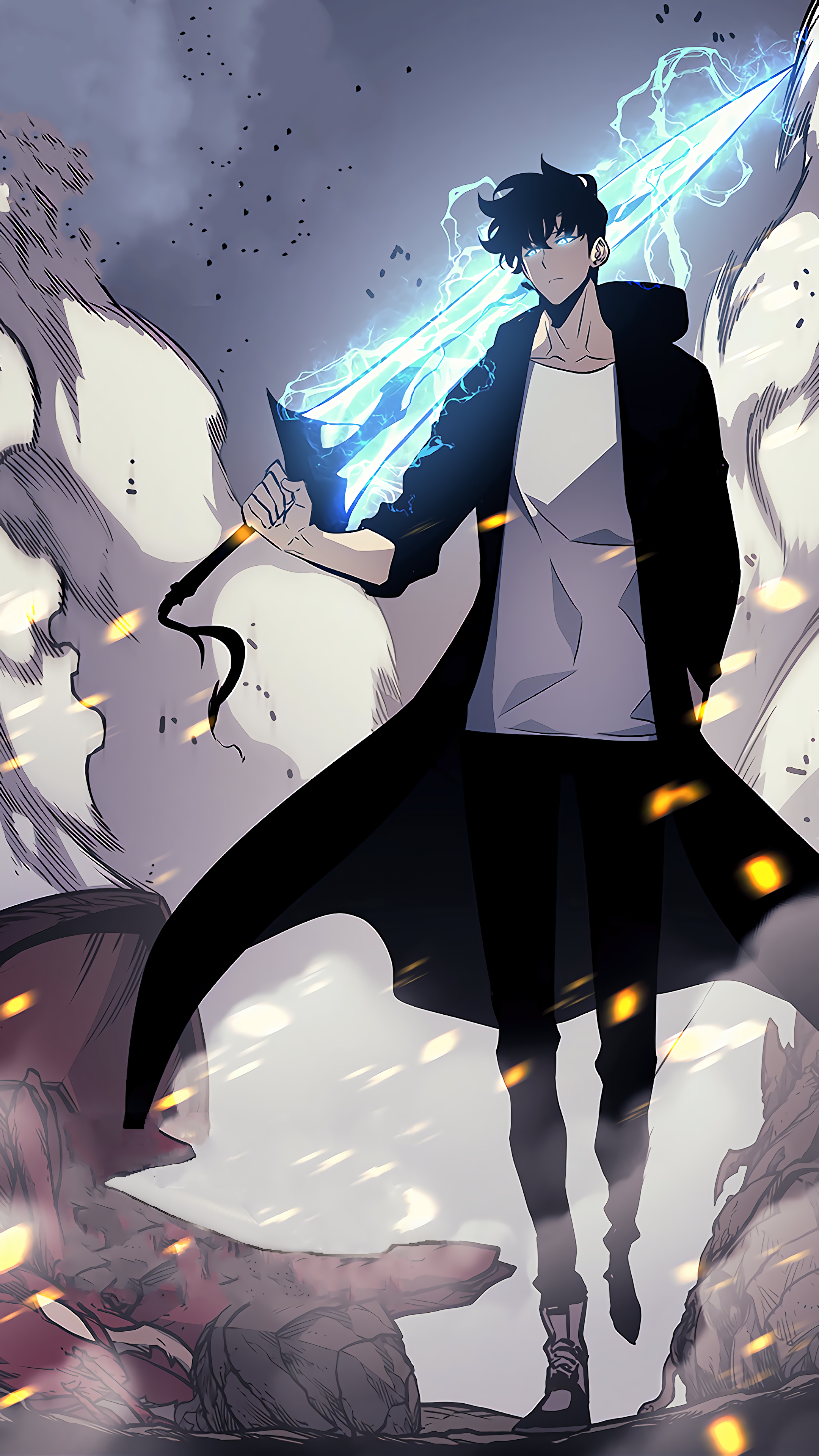 Anime Solo Leveling, Sung Jin-Woo, 2160x3840, Phone HD Wallpaper