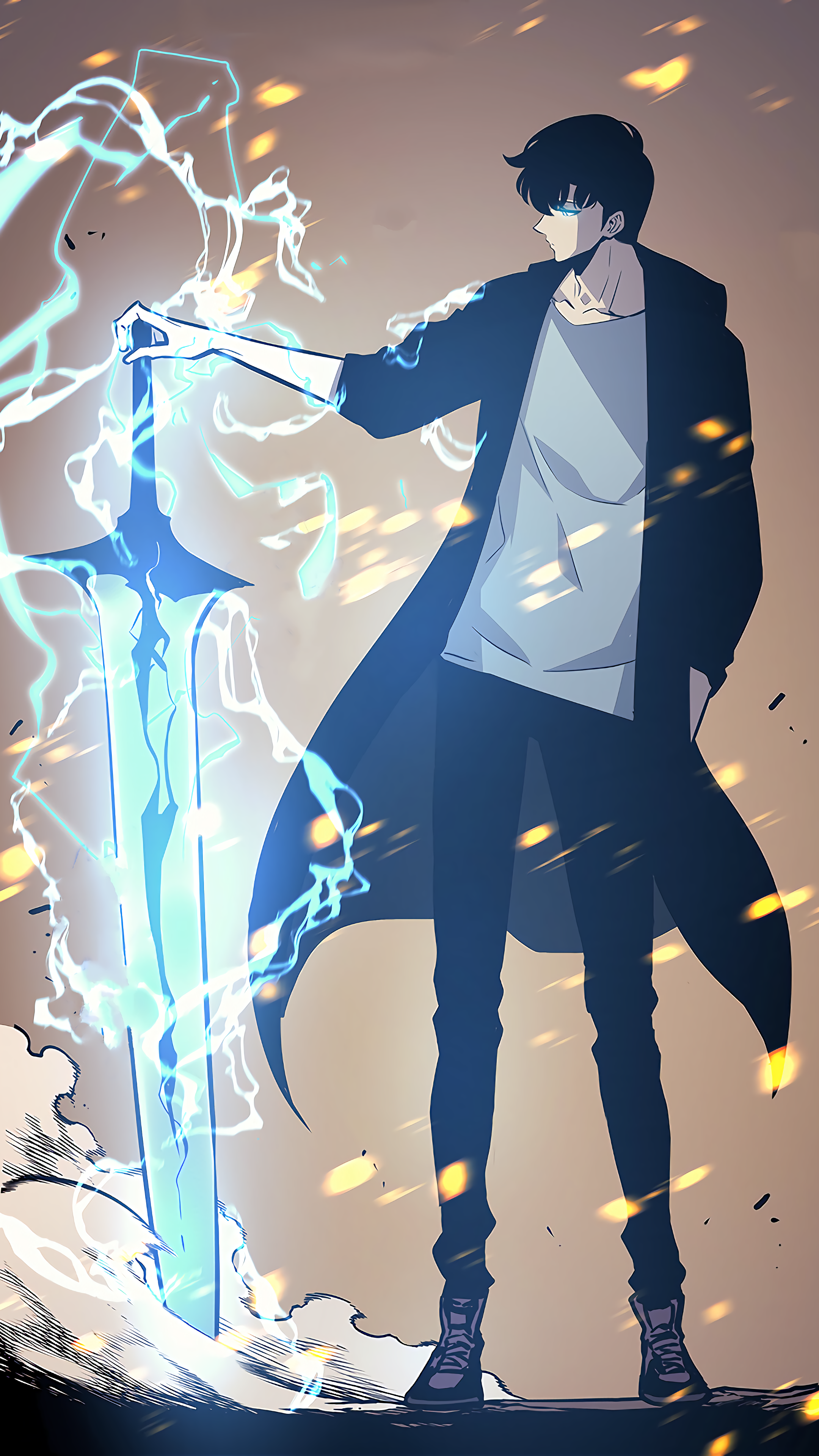 Anime Solo Leveling, Sung Jin-Woo, 2160x3840, Phone HD Wallpaper
