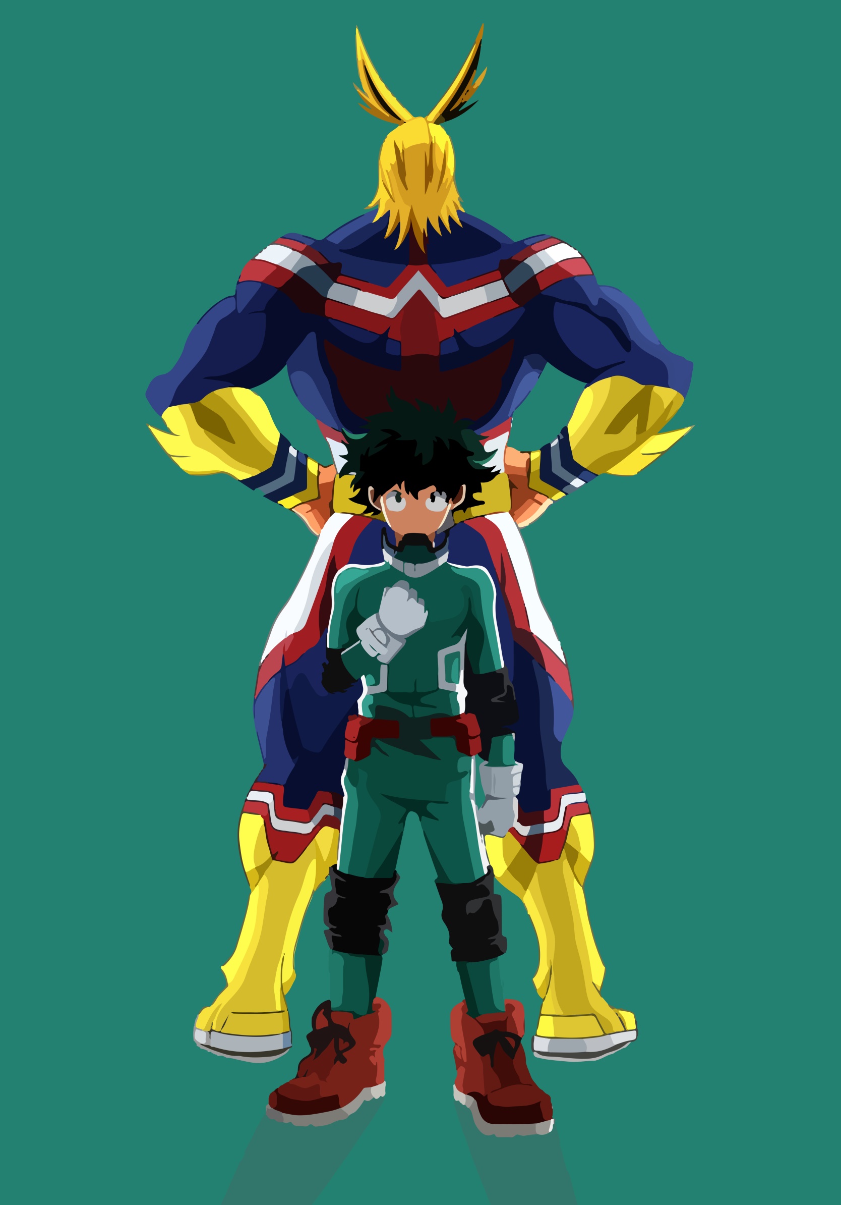Anime My Hero Academia, All Might, Izuku Midoriya, 1668x2388, Phone HD Wallpaper