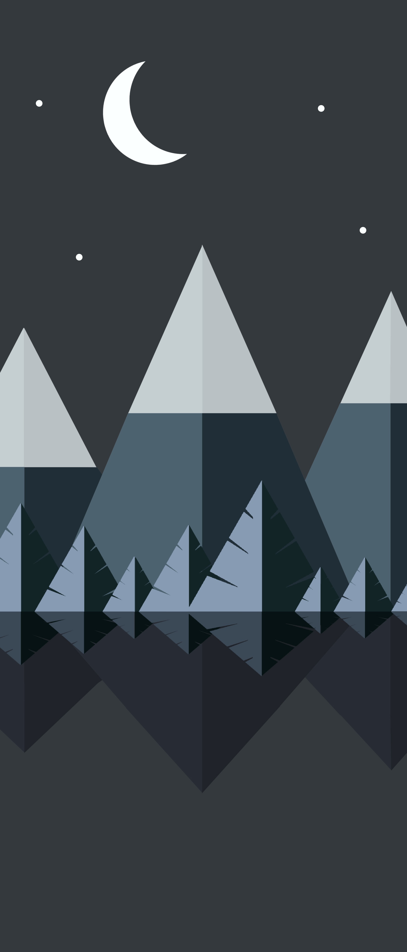 Artistic Minimalist, Mountain, 1644x3840, Phone HD Wallpaper