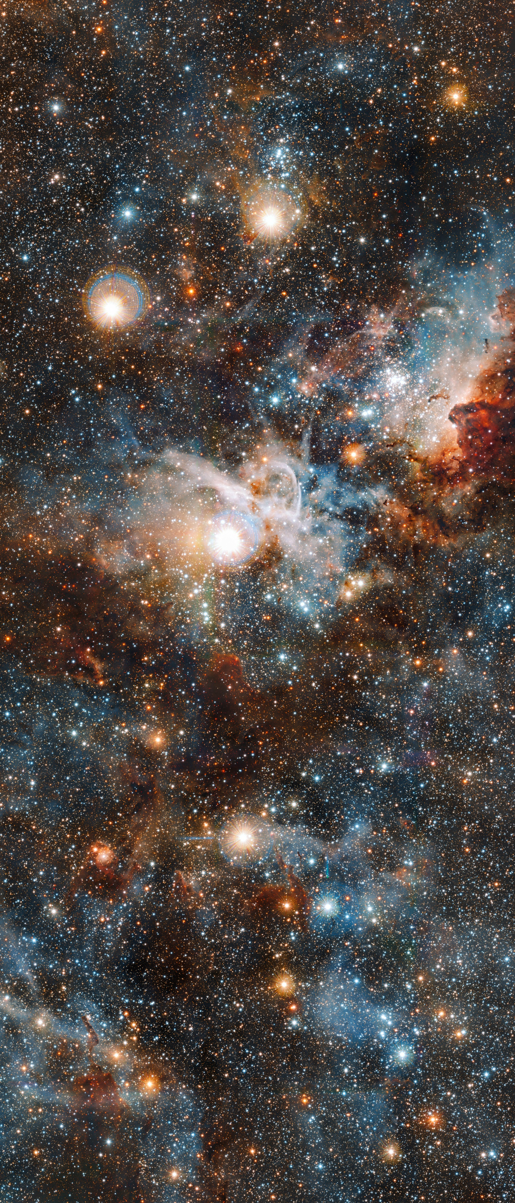 Sci Fi Nebula, Keyhole Nebula, Stars, Carina Nebula, 1644x3840, Phone HD Wallpaper