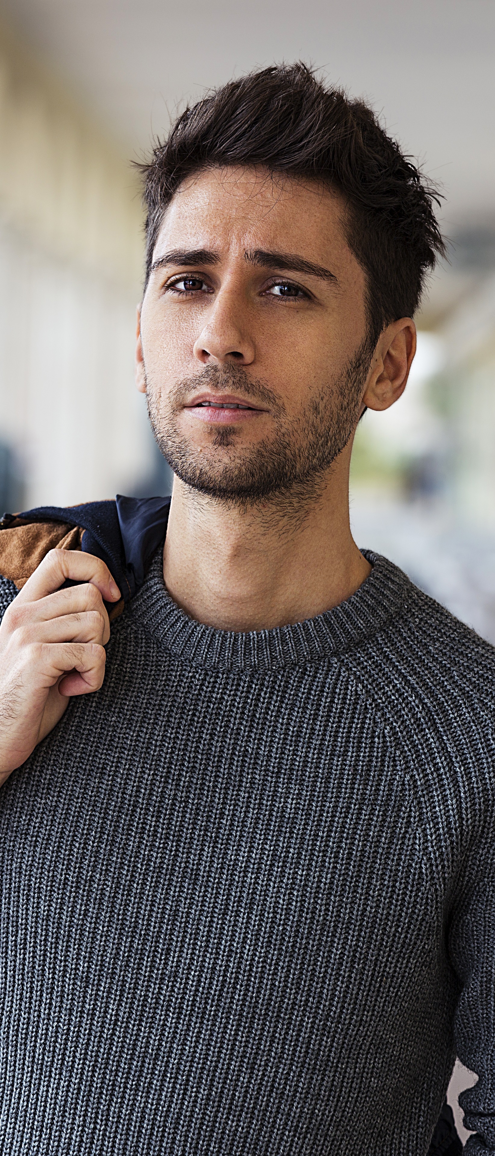 Men Model, Brown Eyes, 1644x3840, Phone HD Wallpaper