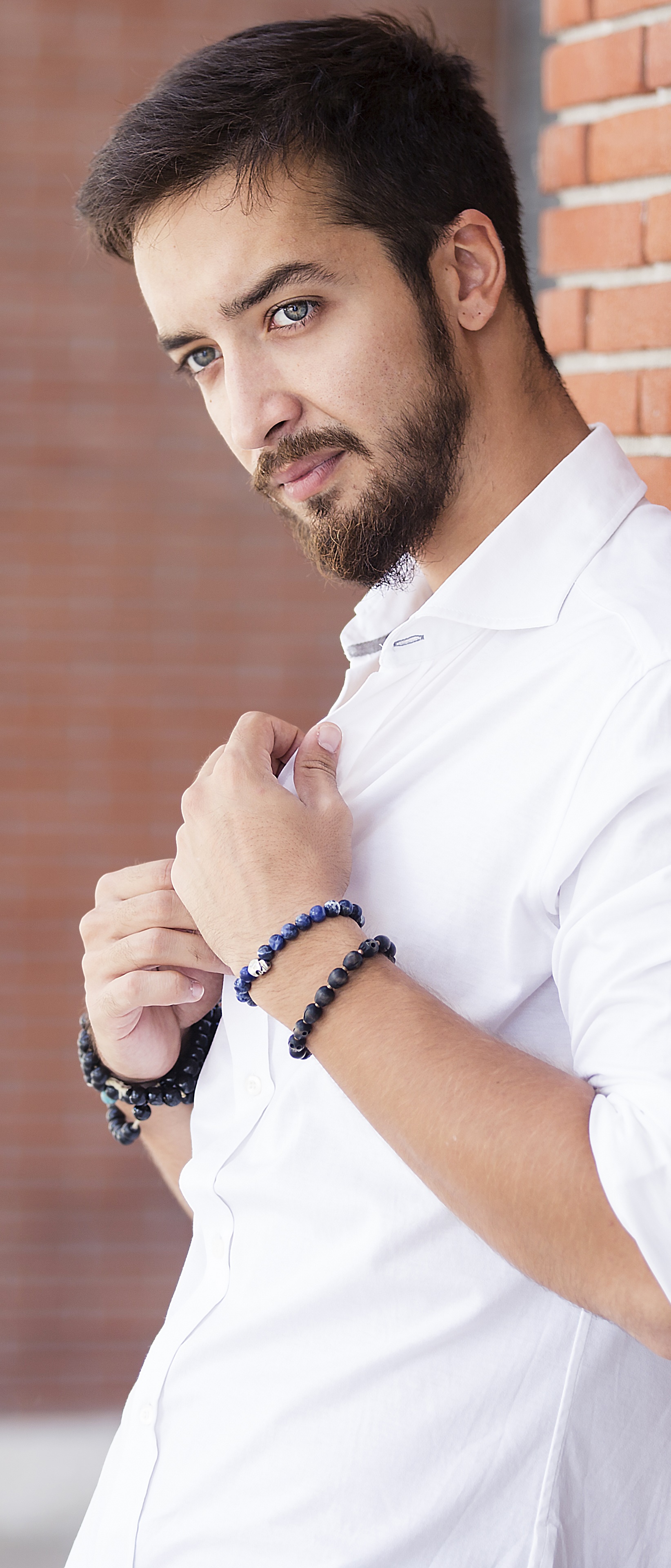 Men Model, Beard, 1644x3840, Phone HD Wallpaper