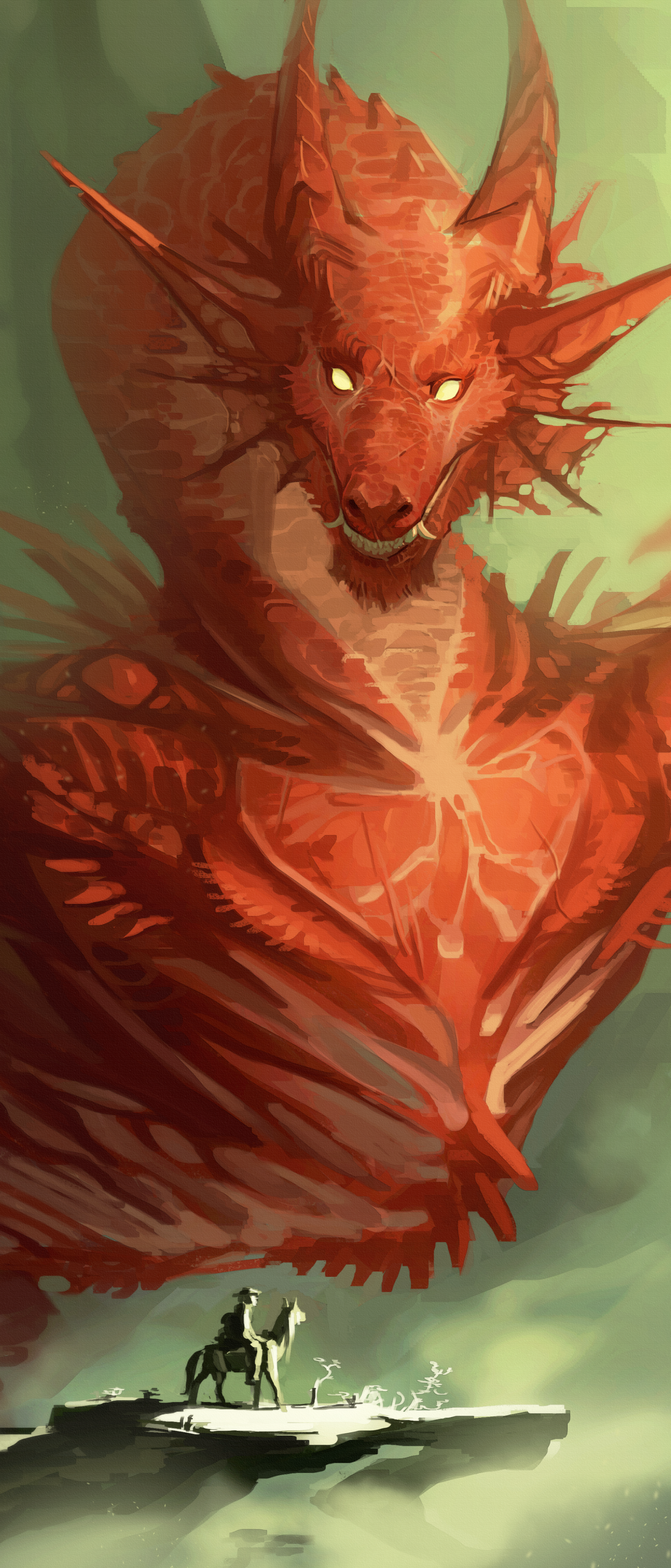 Fantasy Dragon, 1644x3840, Phone HD Wallpaper