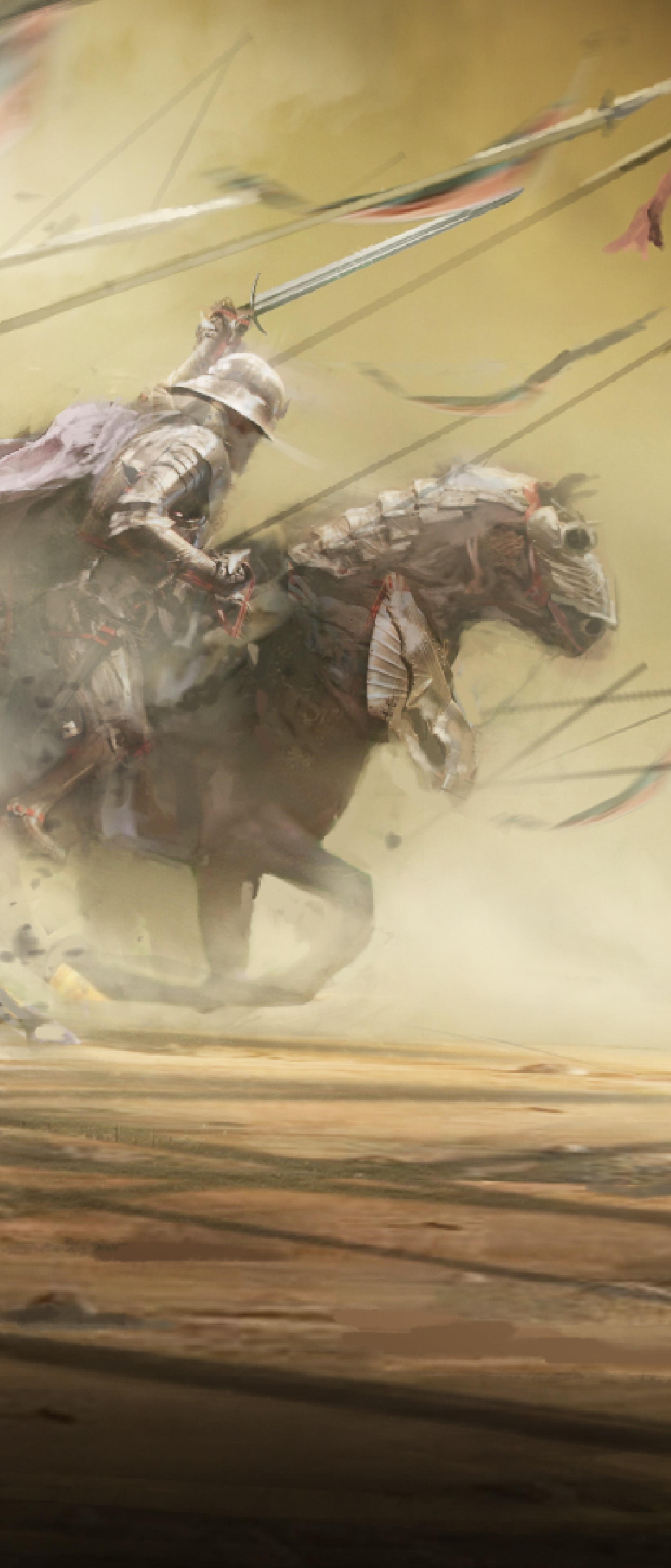 Fantasy Knight, Armor, Horse, Warrior, 1644x3840, Phone HD Wallpaper