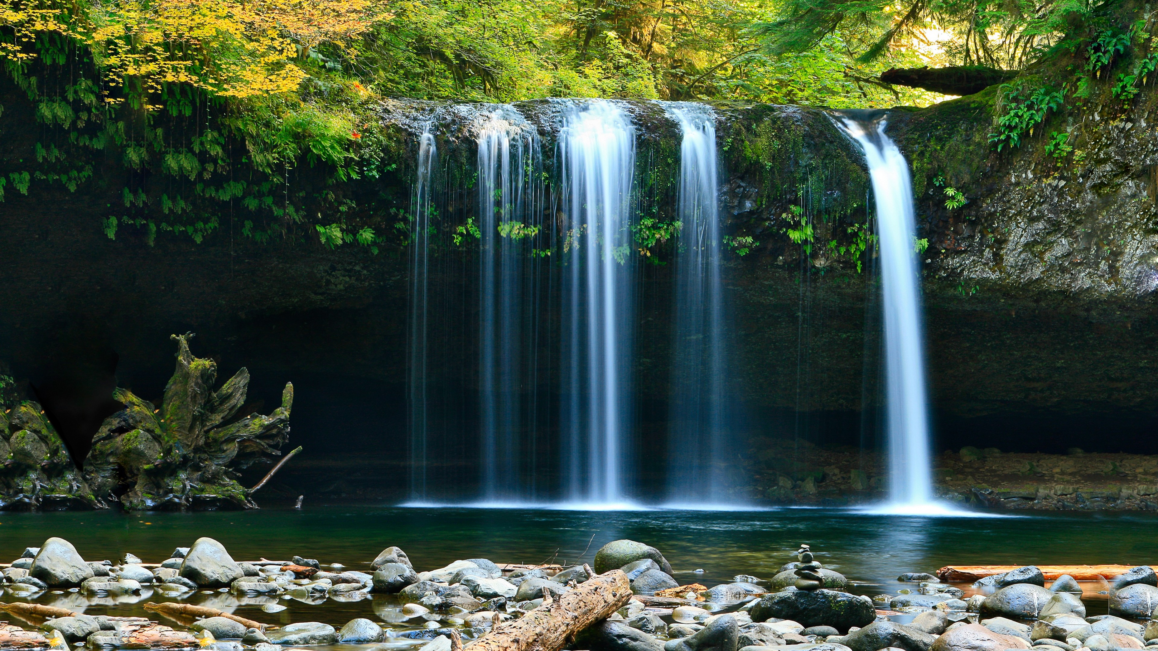 Waterfall, 4K, HD Wallpaper