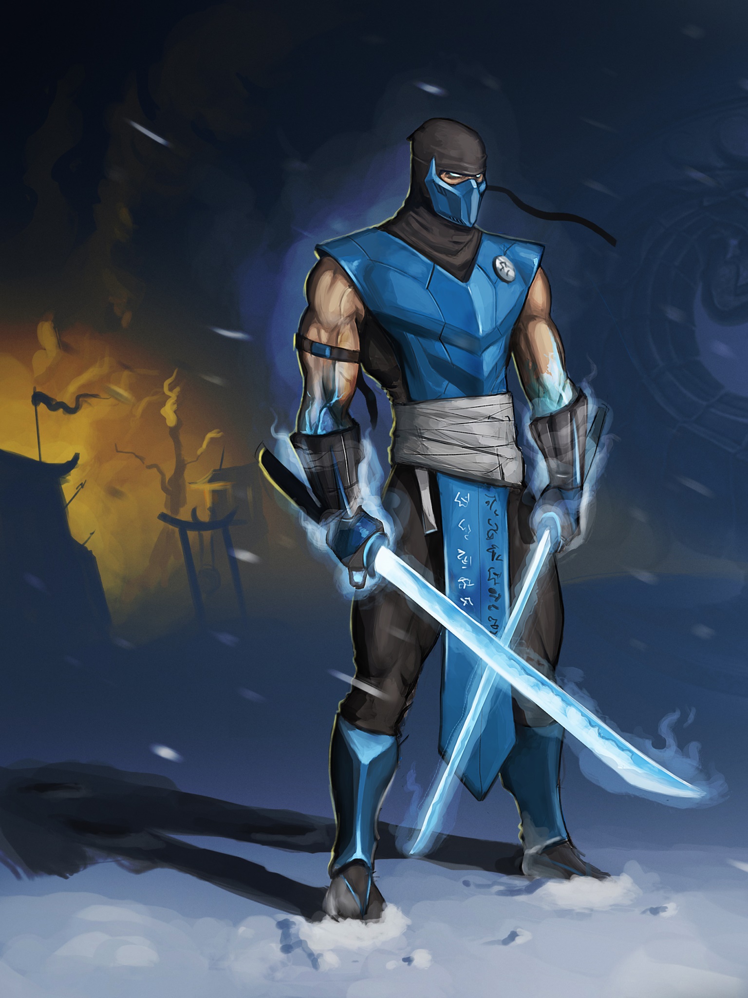Video Game Mortal Kombat, Warrior, Sub-Zero (Mortal Kombat), Sword, 1536x2048, Phone HD Wallpaper