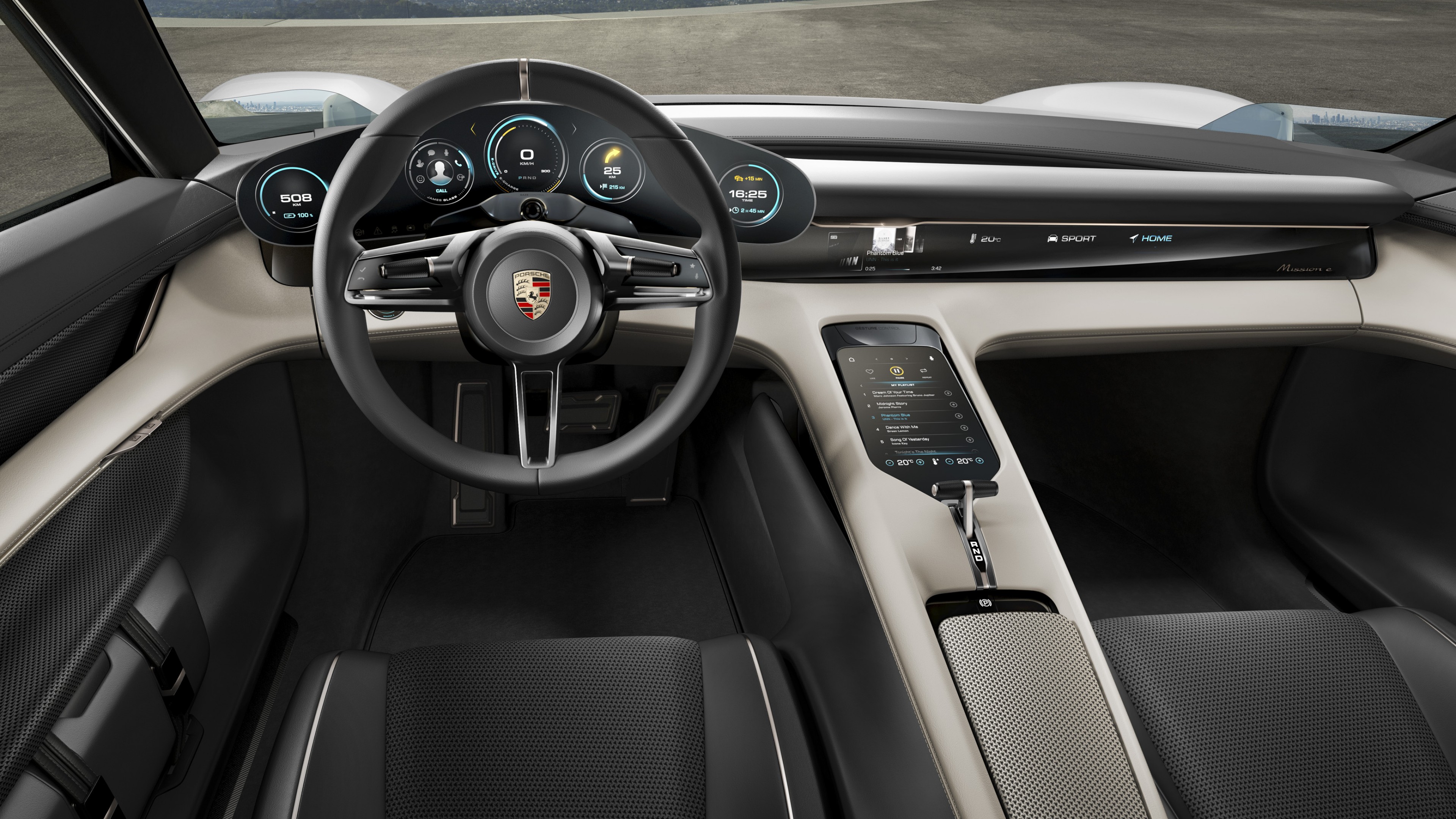 Porsche Taycan, Electric Cars, supercar, 800v, interior, HD Wallpaper