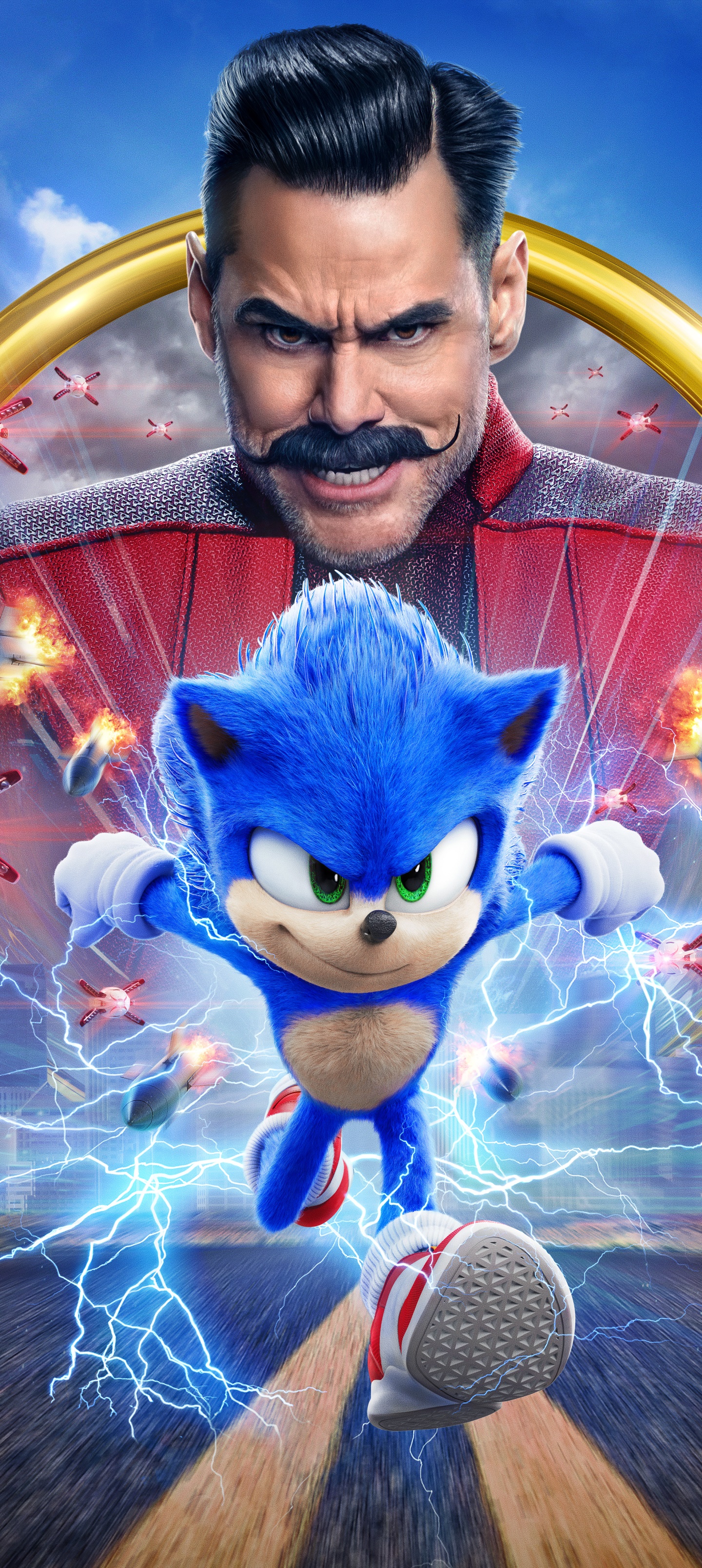 Movie Sonic the Hedgehog, Doctor Robotnik, Jim Carrey, 1440x3216, Phone HD Wallpaper
