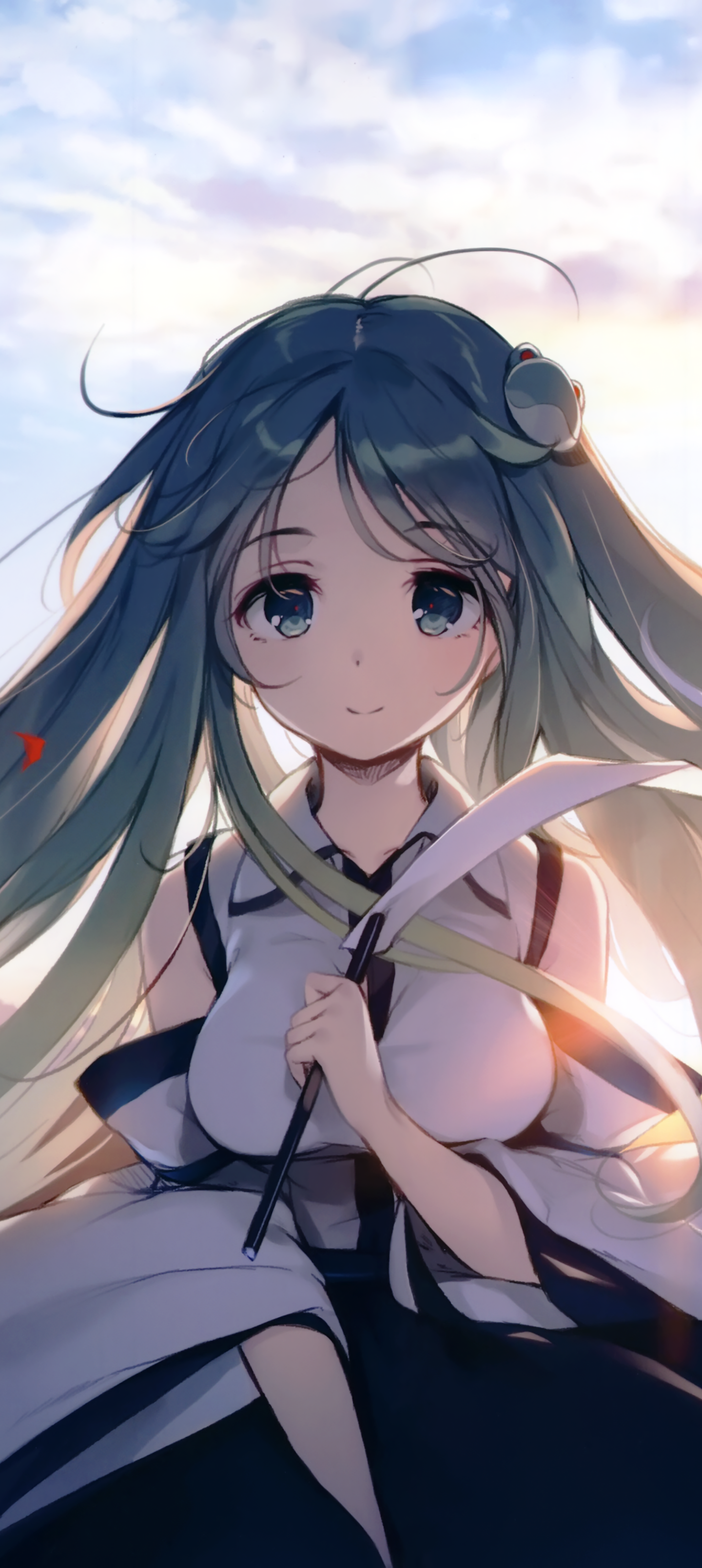 Anime Touhou, Sanae Kochiya, 1440x3216, Phone HD Wallpaper