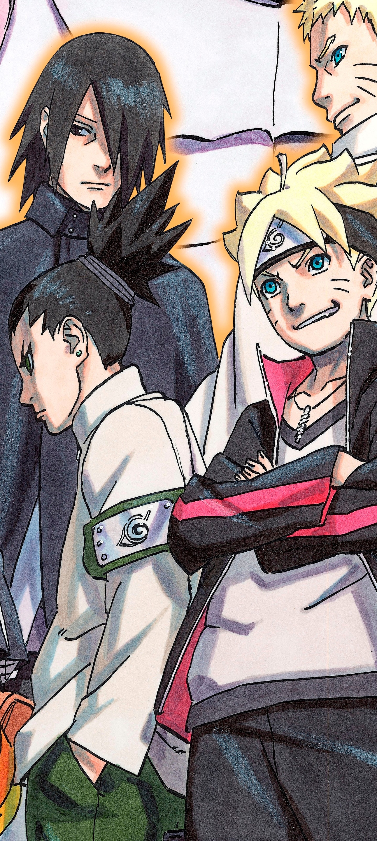 Anime Boruto, Chouchou Akimichi, Naruto Uzumaki, Sasuke Uchiha, Boruto Uzumaki, 1440x3216, Phone HD Wallpaper