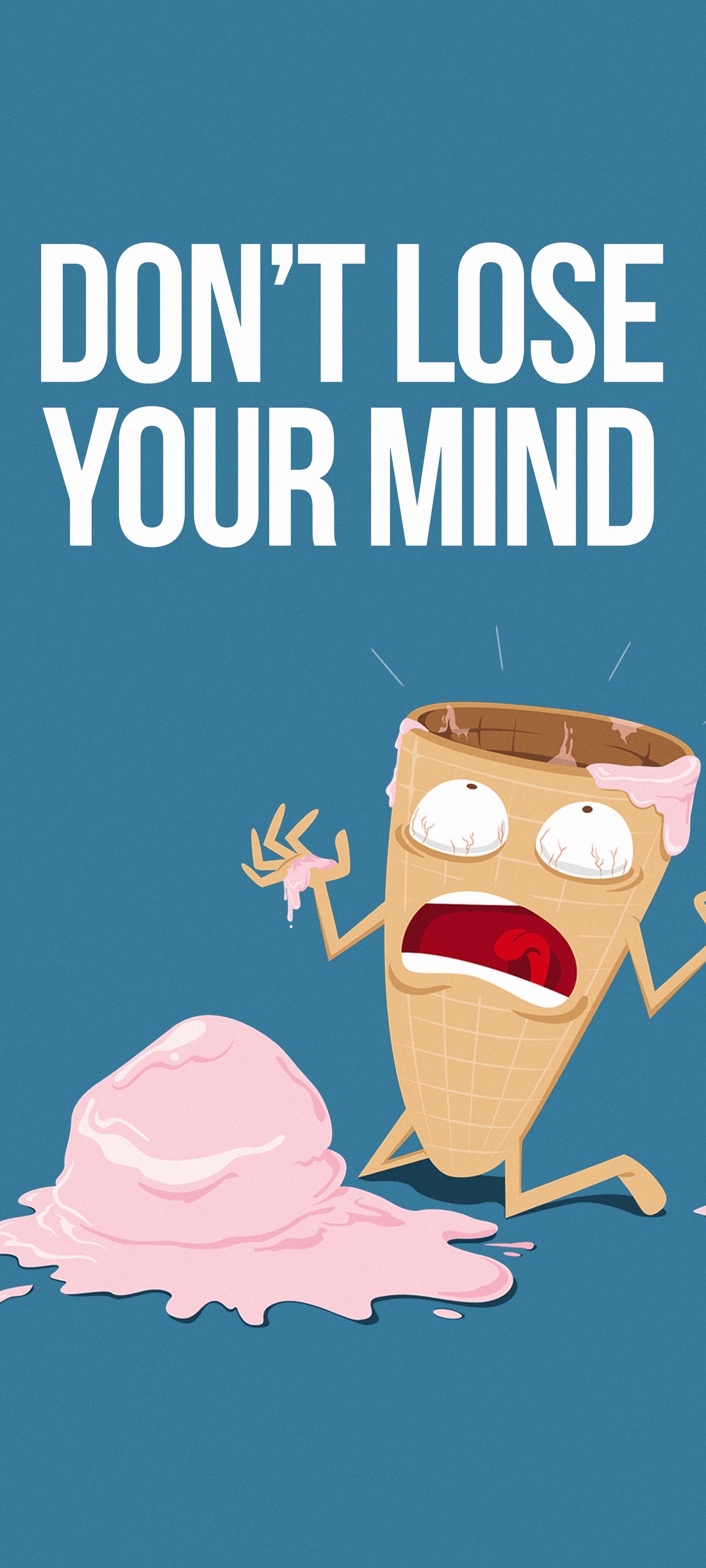 Humor Minimalist, Ice Cream, 1440x3200, Phone HD Wallpaper