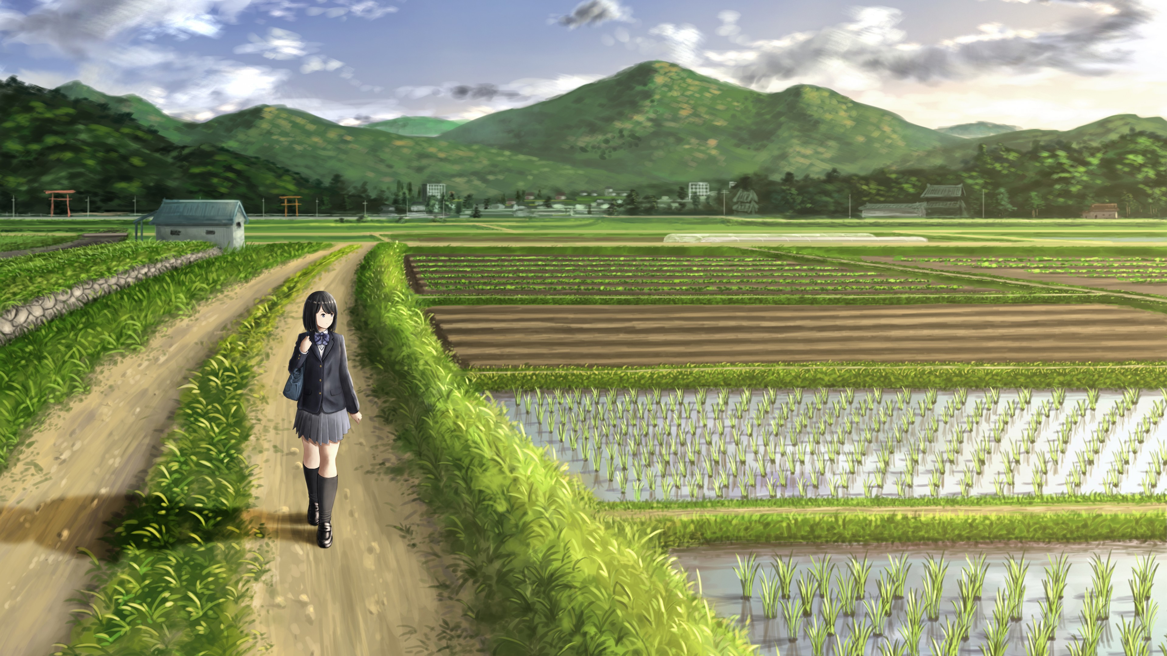 anime, girl, 4K, HD Wallpaper