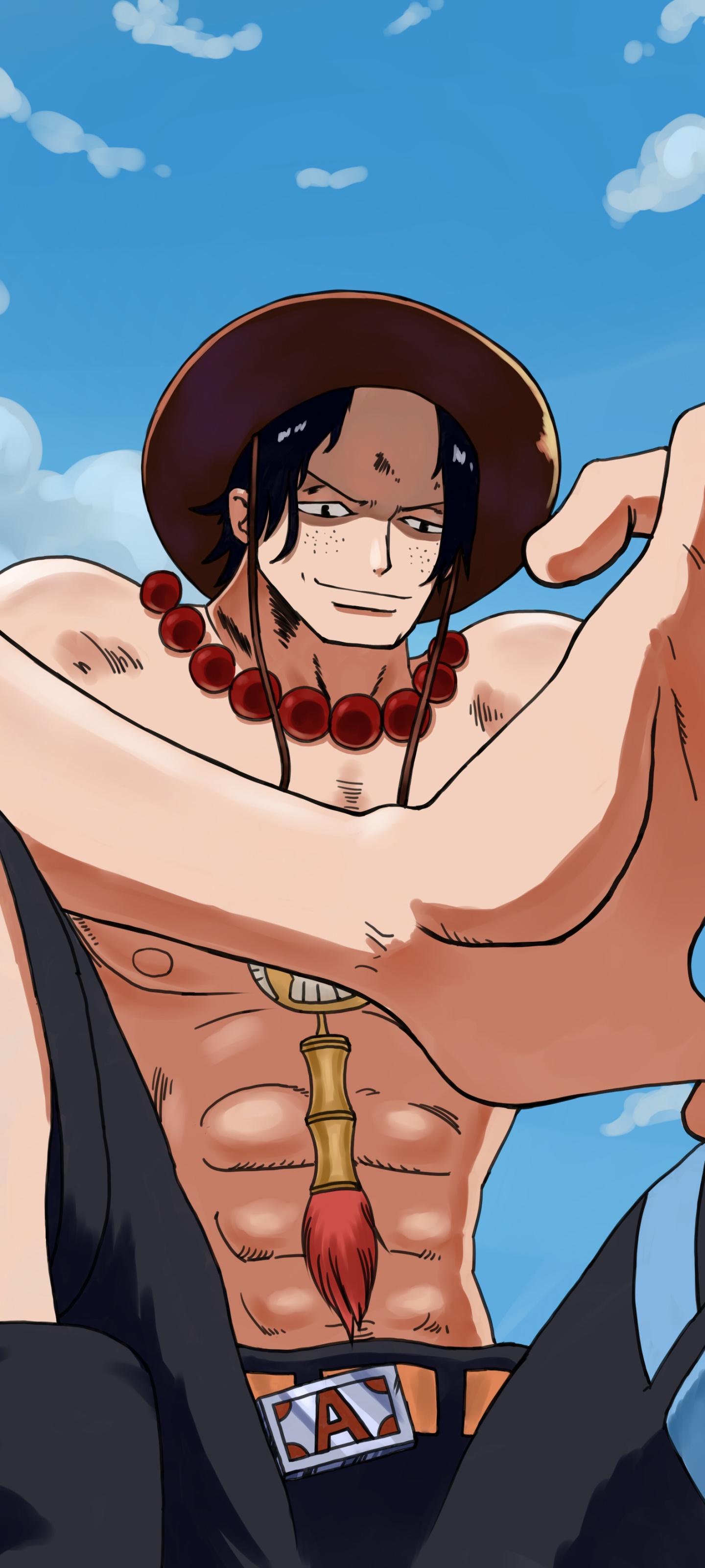 Anime One Piece, Portgas D. Ace, 1440x3200, Phone HD Wallpaper