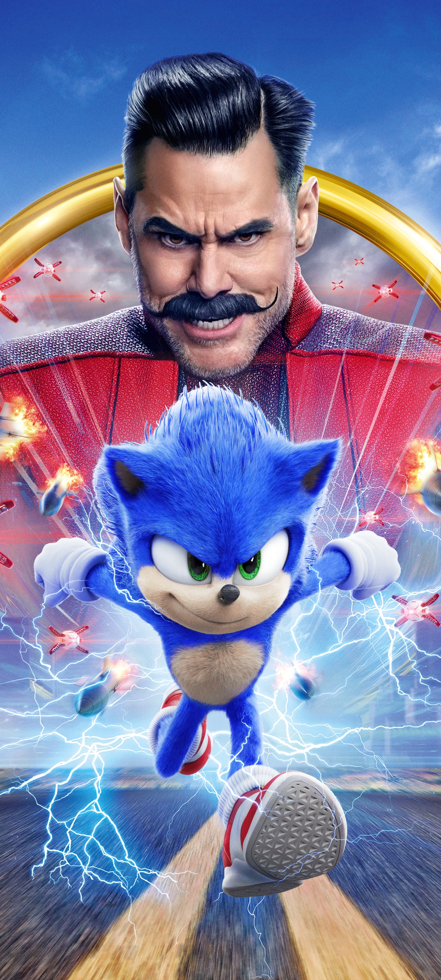 Movie Sonic the Hedgehog, Jim Carrey, Doctor Robotnik, 1440x3200, Phone HD Wallpaper