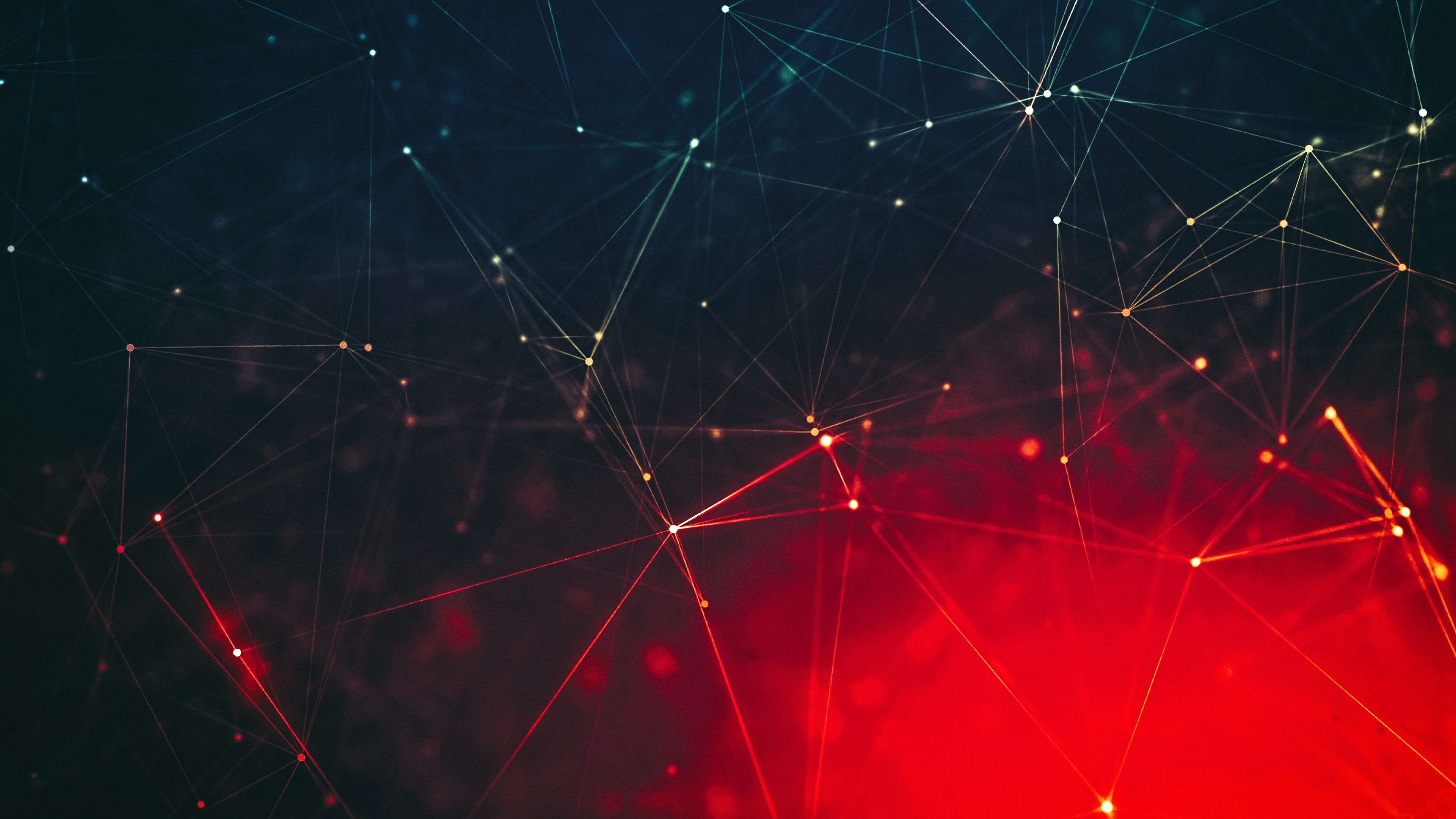 Lines, digital, red, 4K, HD Wallpaper