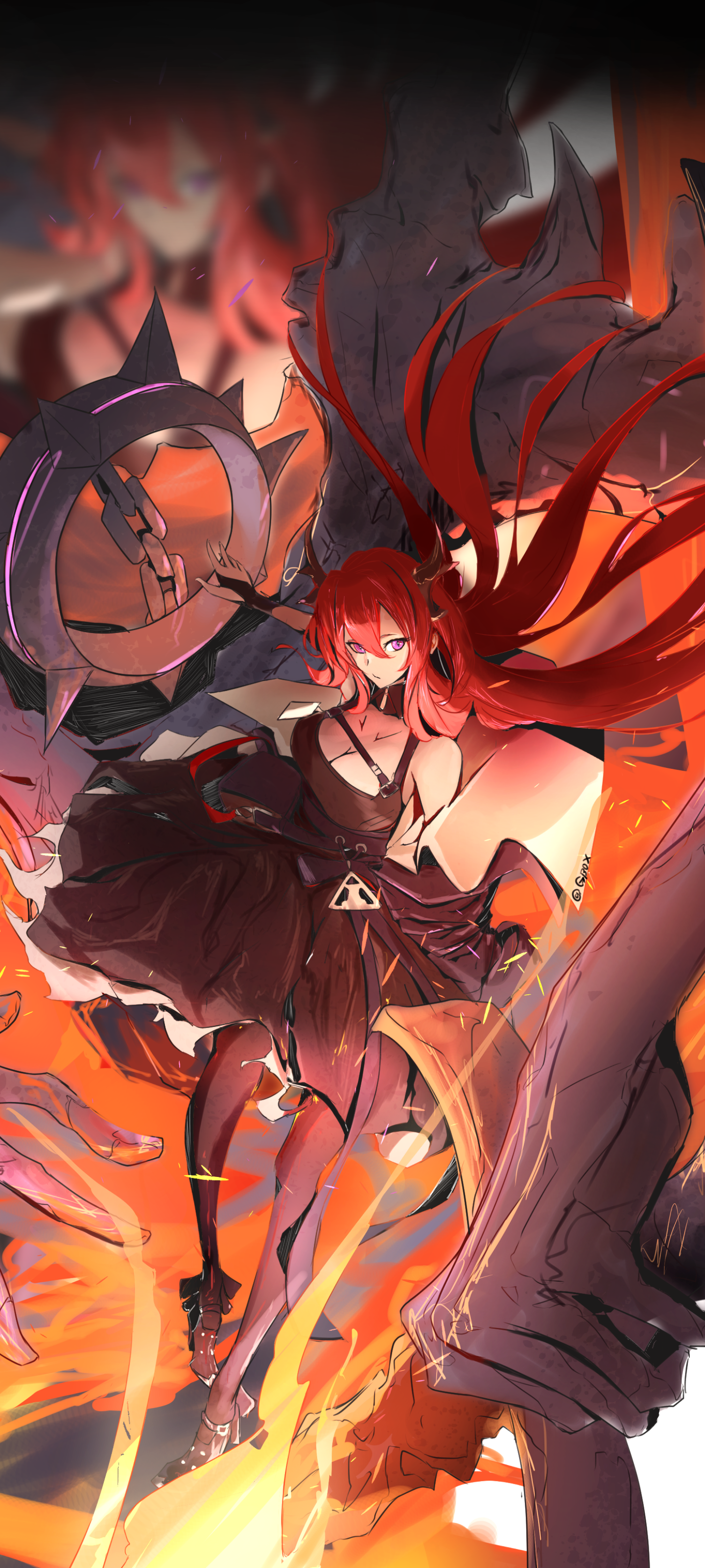 Video Game Arknights, Surtr (Arknights), 1440x3200, Phone HD Wallpaper