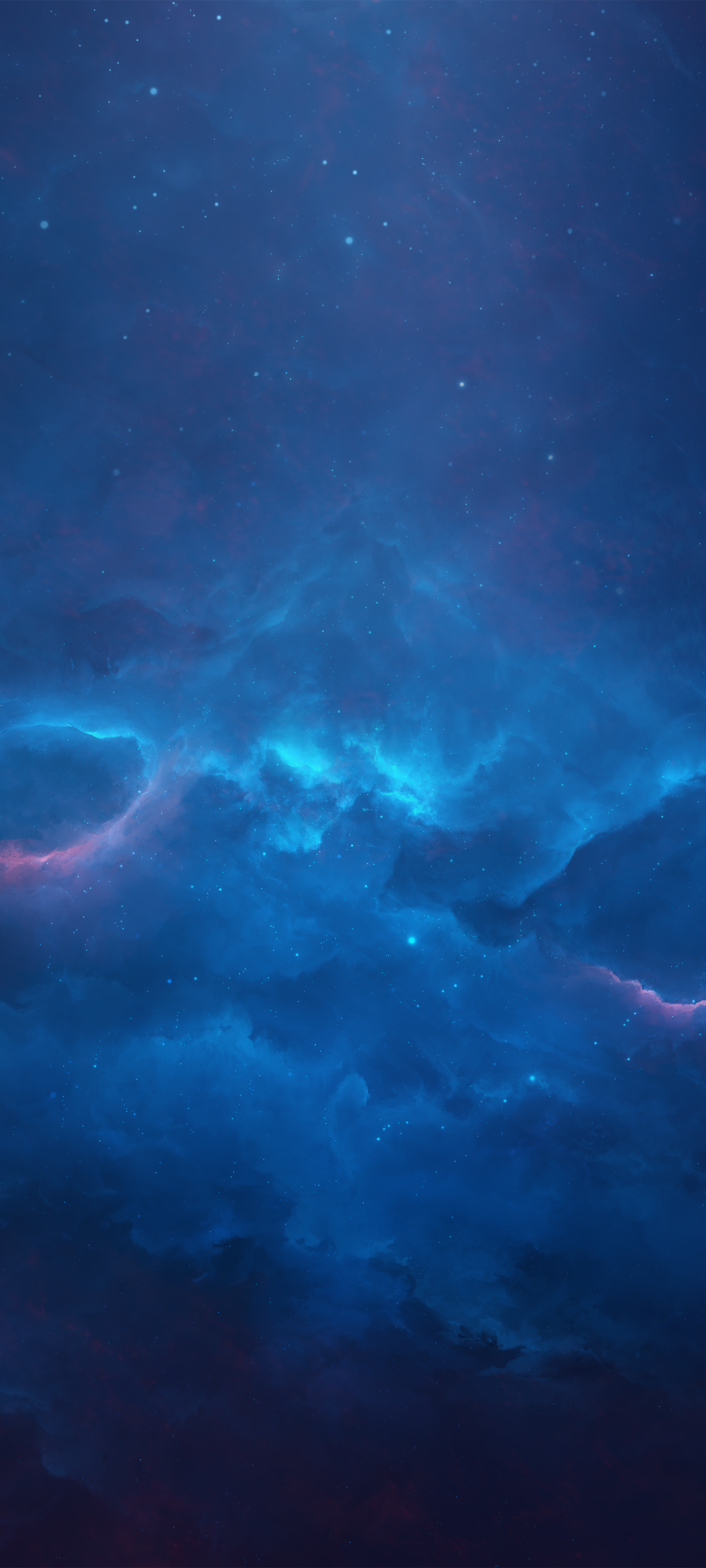 Sci Fi Nebula, Blue, Space, 1440x3200, Phone HD Wallpaper