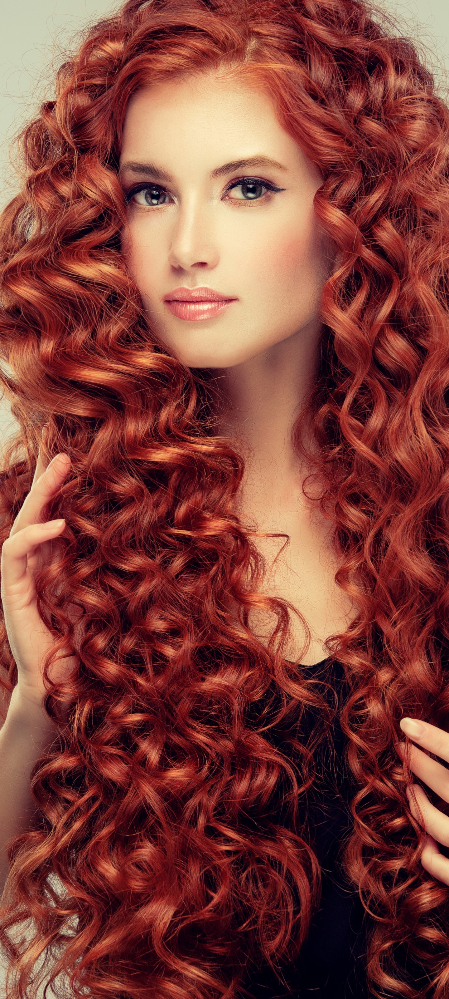 Women Model, Long Hair, Red Hair, Hair, 1440x3200, Phone HD Wallpaper