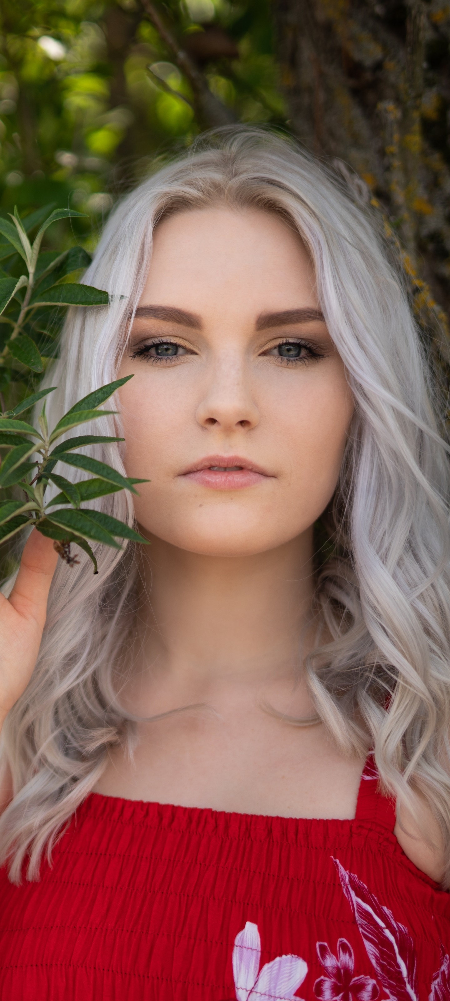 Women Model, White Hair, 1440x3200, Phone HD Wallpaper