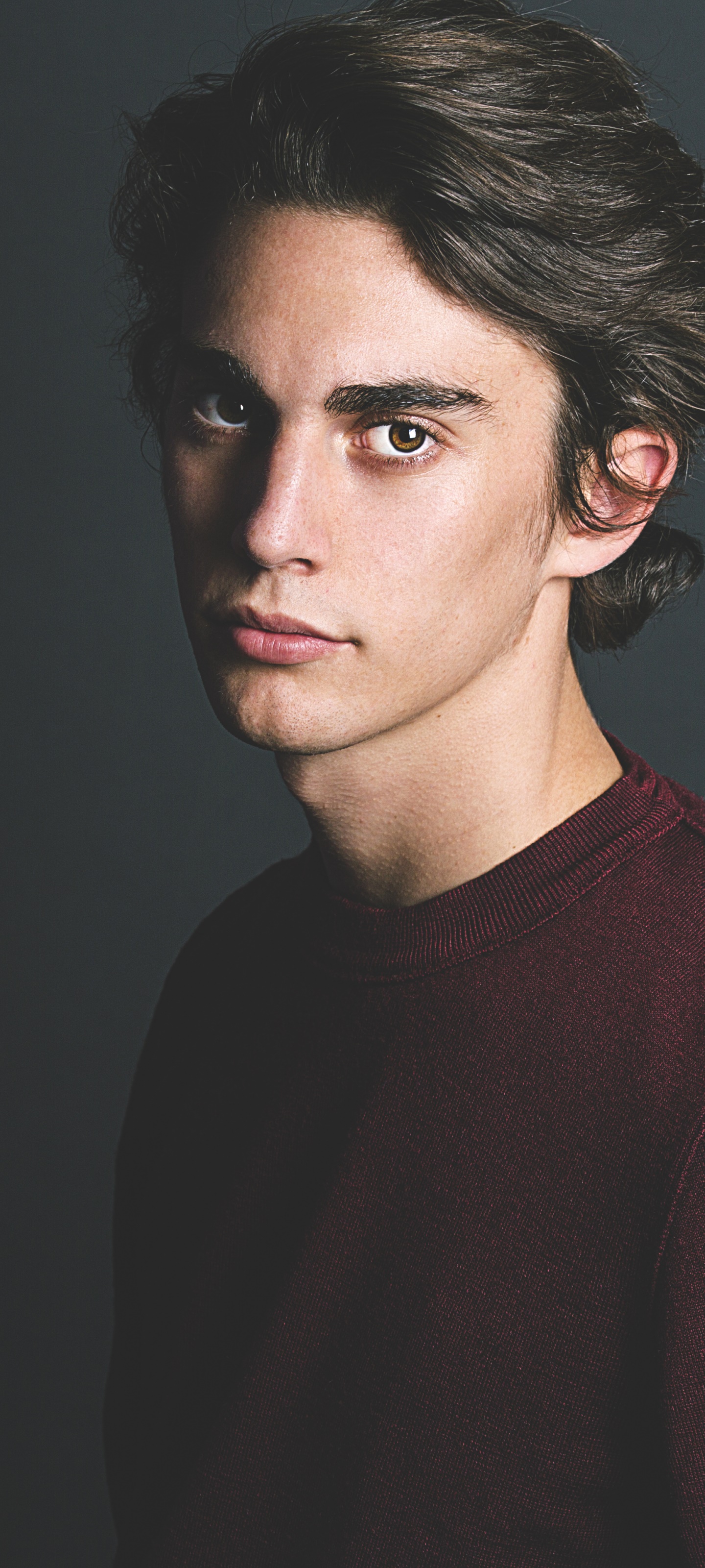 Men Model, Brown Eyes, 1440x3200, Phone HD Wallpaper