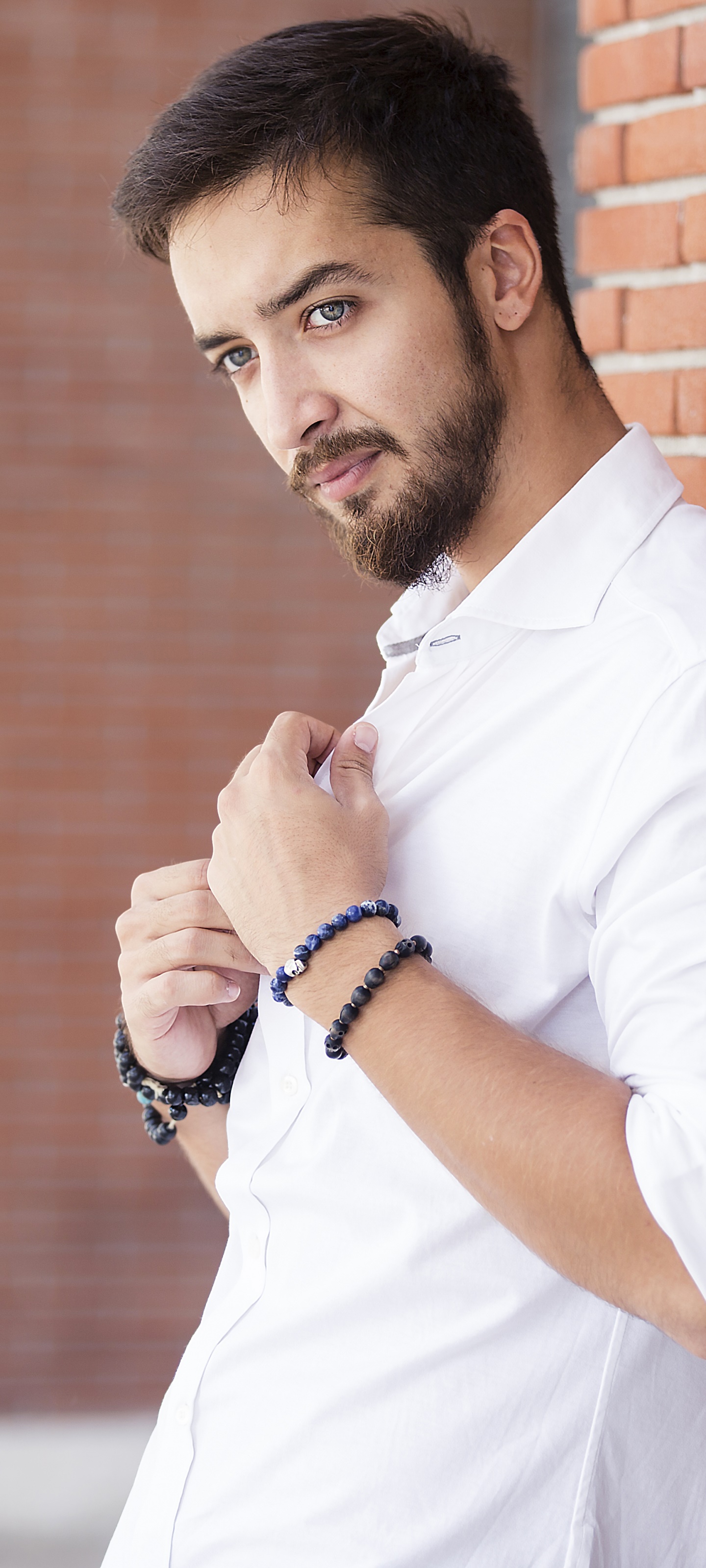 Men Model, Beard, 1440x3200, Phone HD Wallpaper