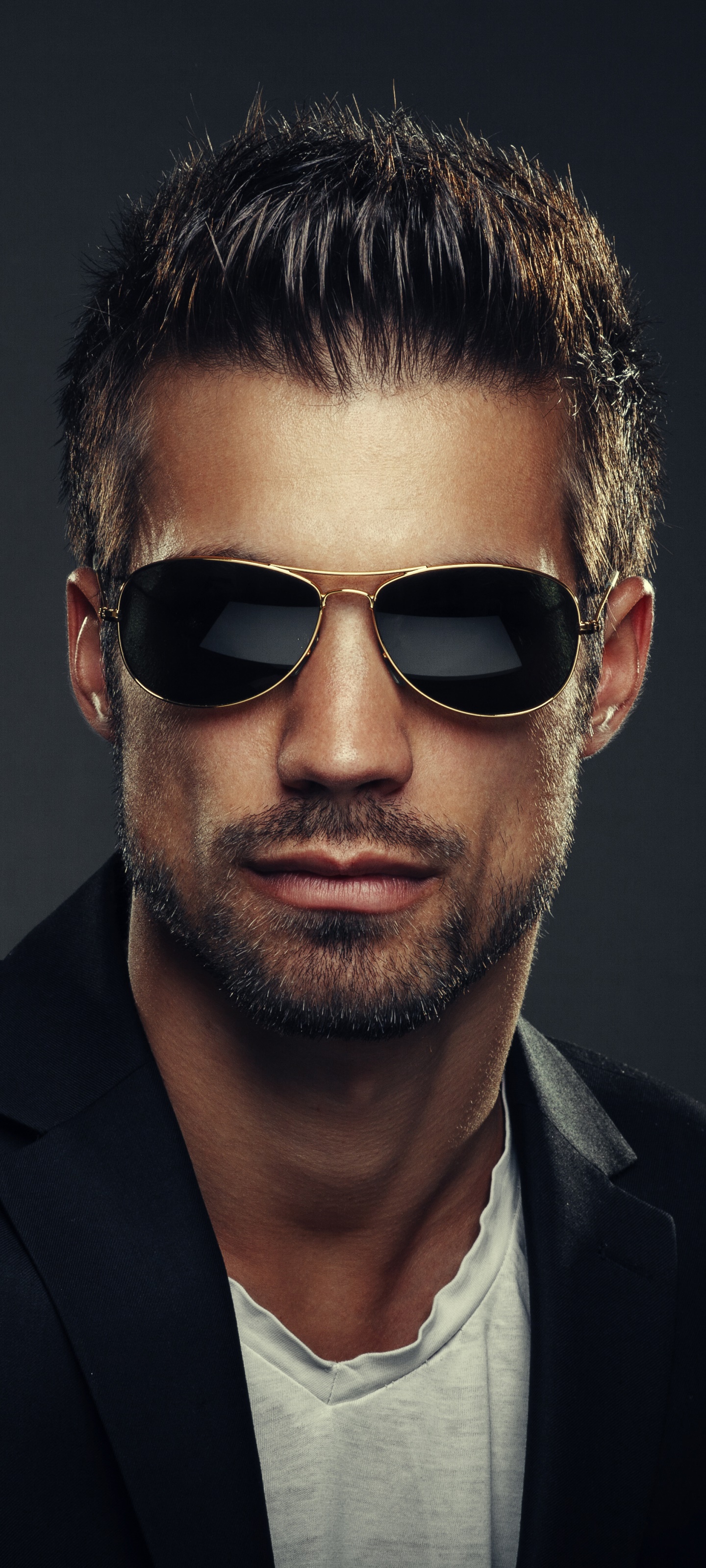 Men Model, Beard, Sunglasses, 1440x3200, Phone HD Wallpaper