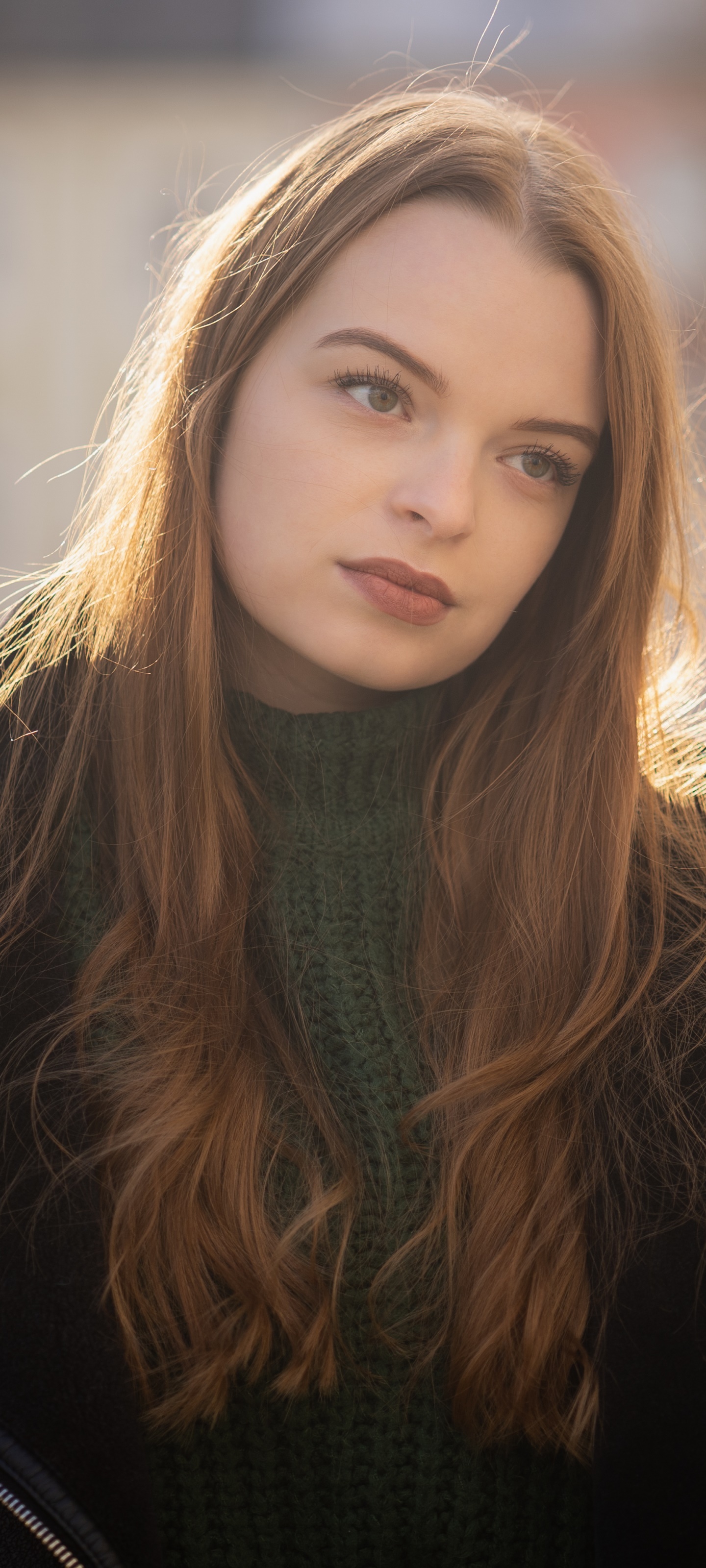 Women Model, Redhead, Long Hair, 1440x3200, Phone HD Wallpaper