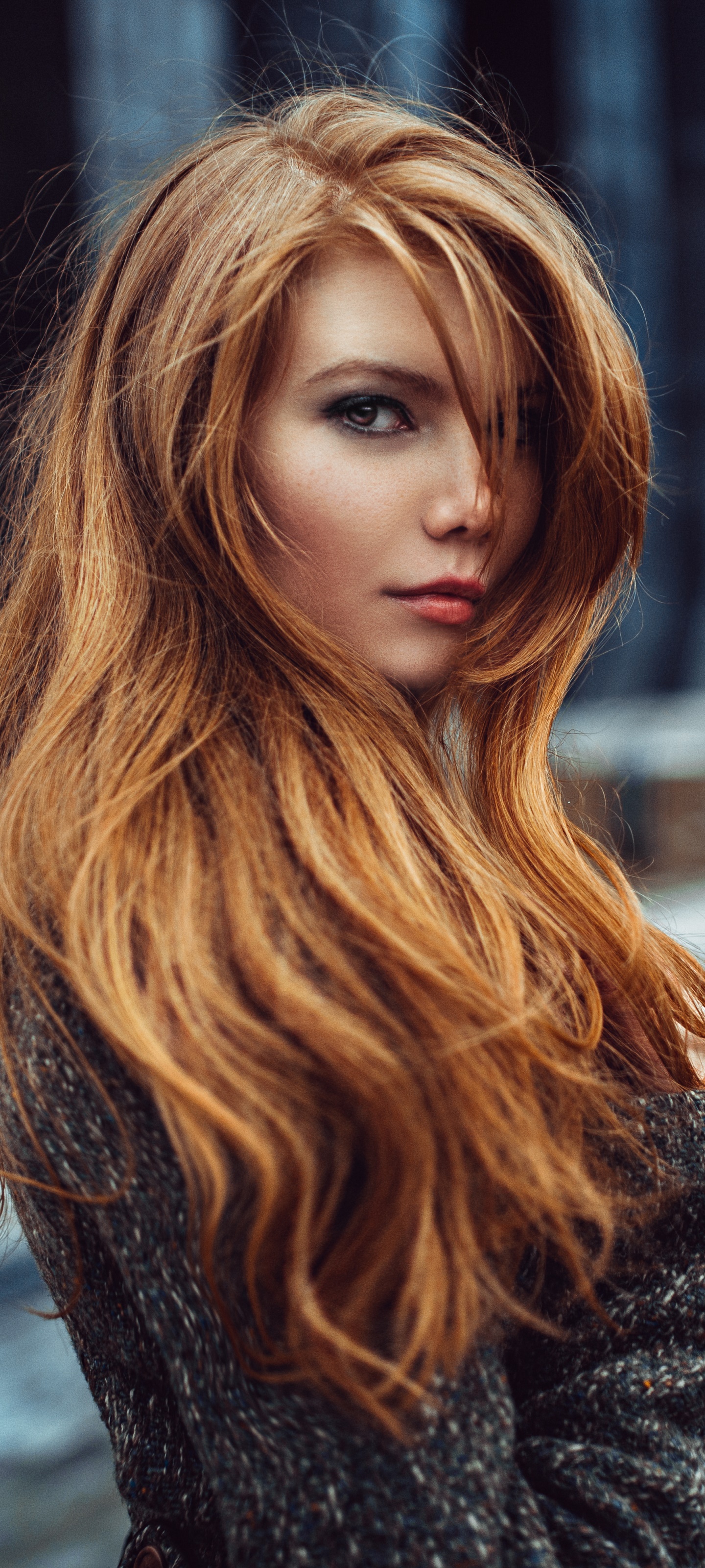 Women Model, Redhead, 1440x3200, Phone HD Wallpaper