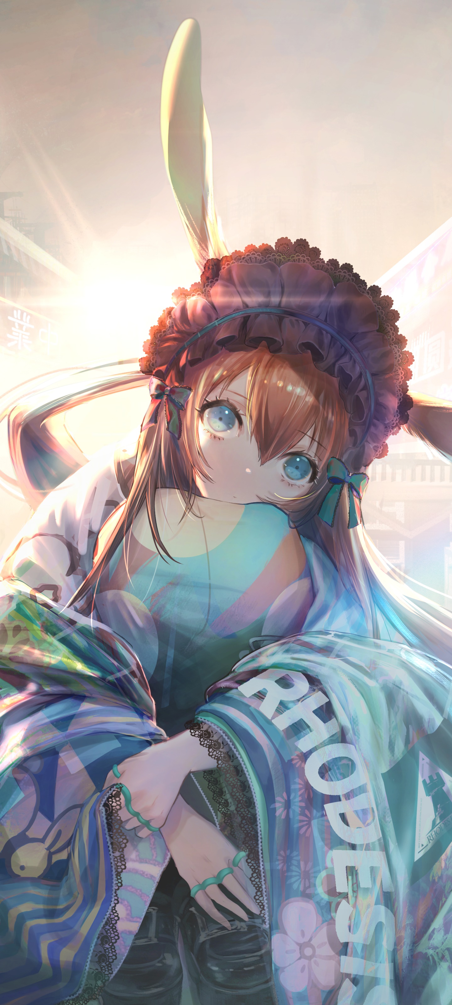 Video Game Arknights, Animal Ears, Amiya (Arknights), Aqua Eyes, 1440x3200, Phone HD Wallpaper