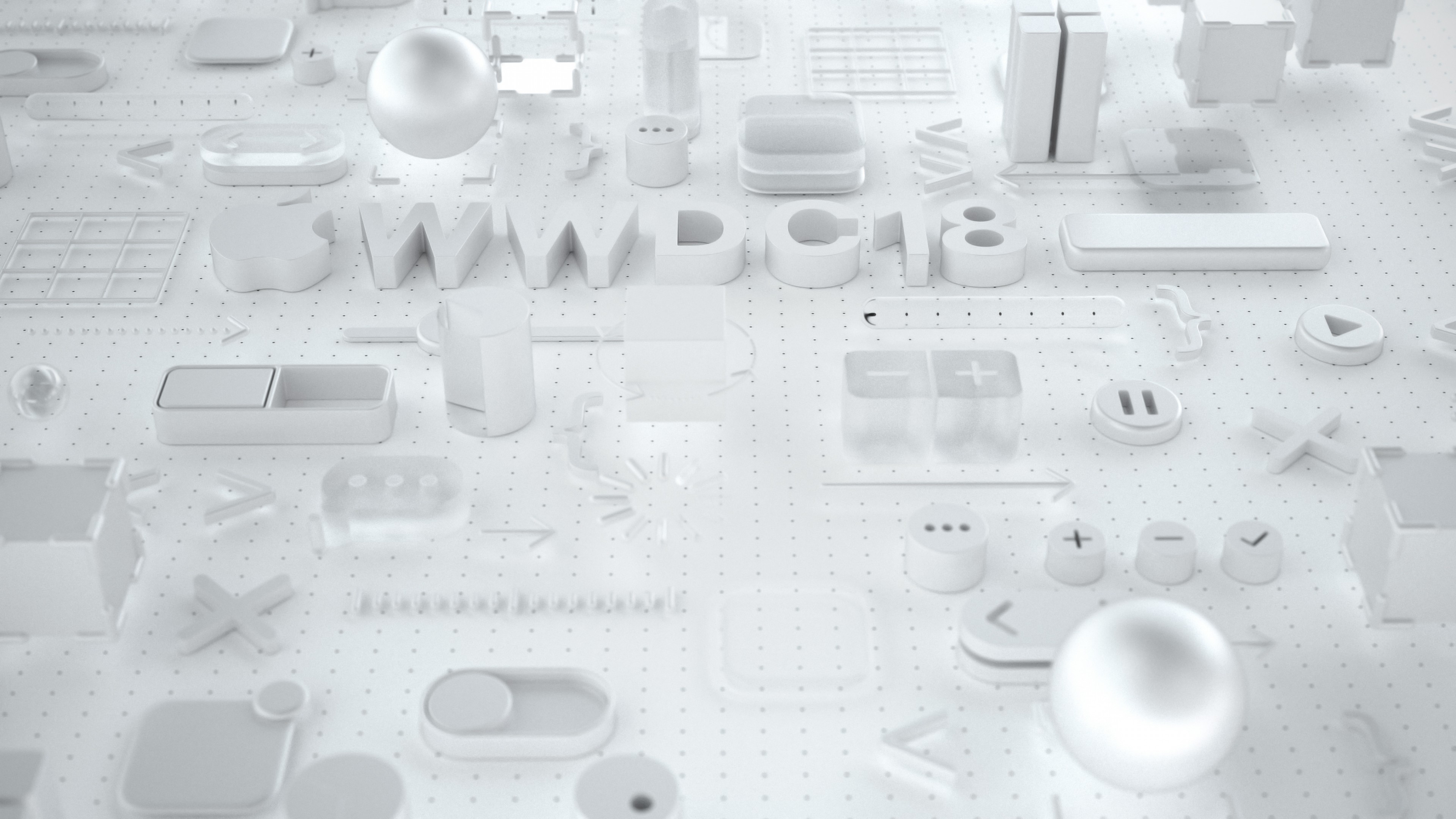 WWDC 2018, White, 3D, 4K, HD Wallpaper