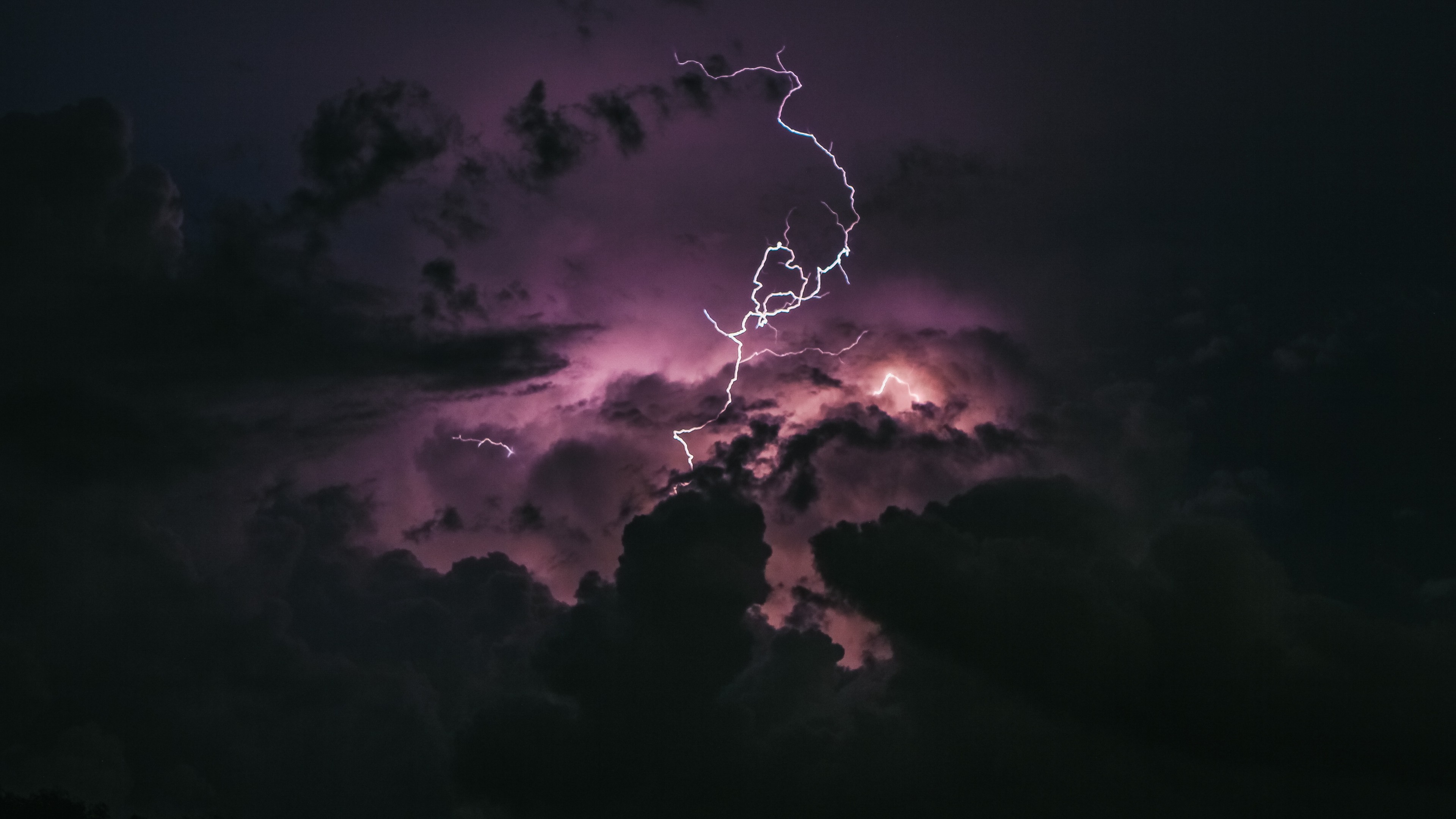 Storm, Lightning, 4K, HD Wallpaper