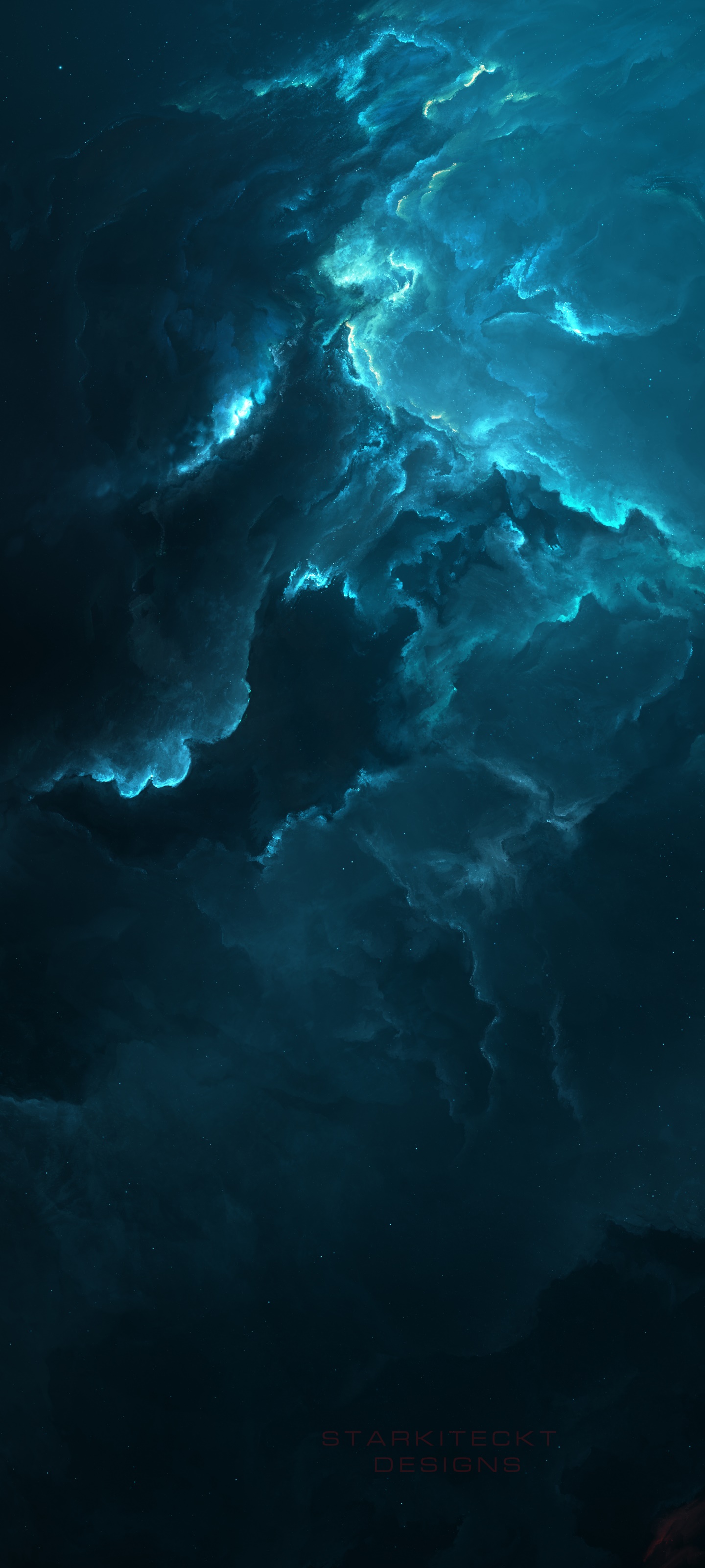 Sci Fi Nebula, Blue, Space, 1440x3200, Phone HD Wallpaper