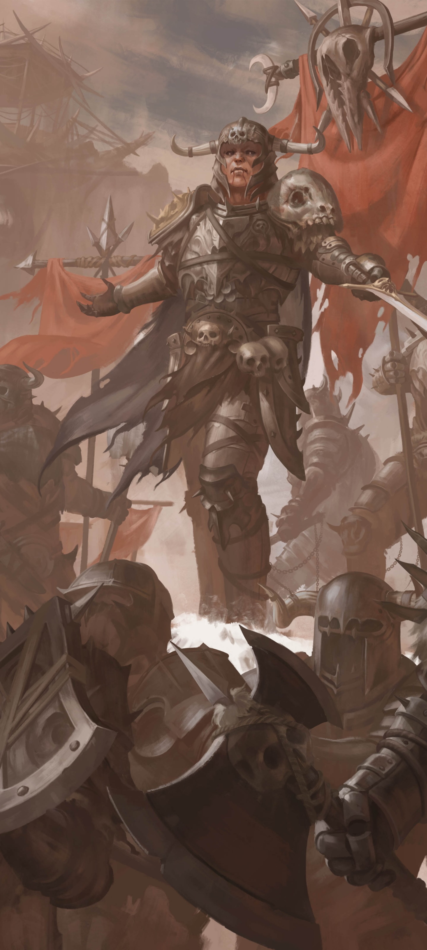 Fantasy Knight, Warrior, Armor, 1440x3200, Phone HD Wallpaper