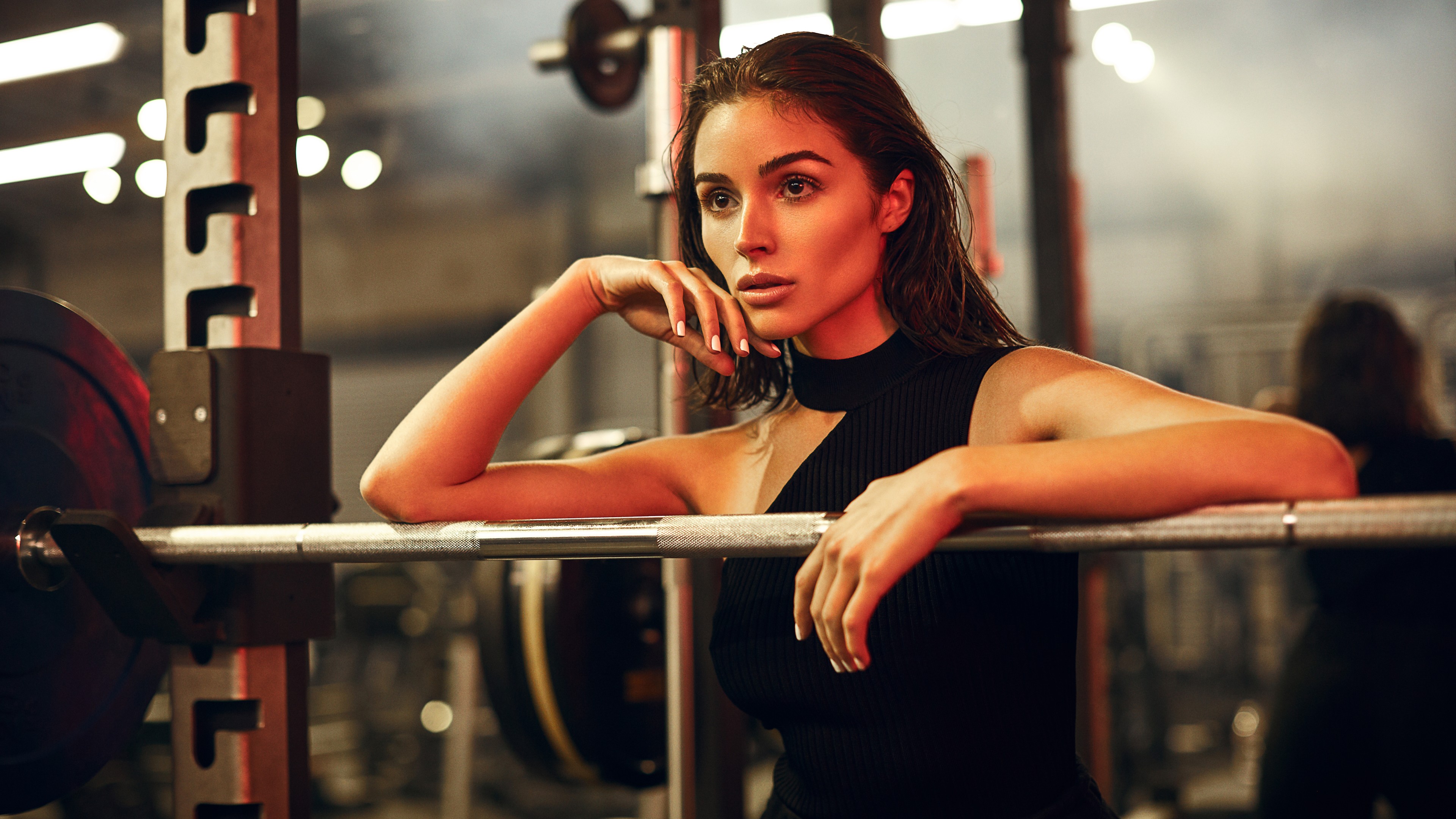 Olivia Culpo, gym, 6K, HD Wallpaper
