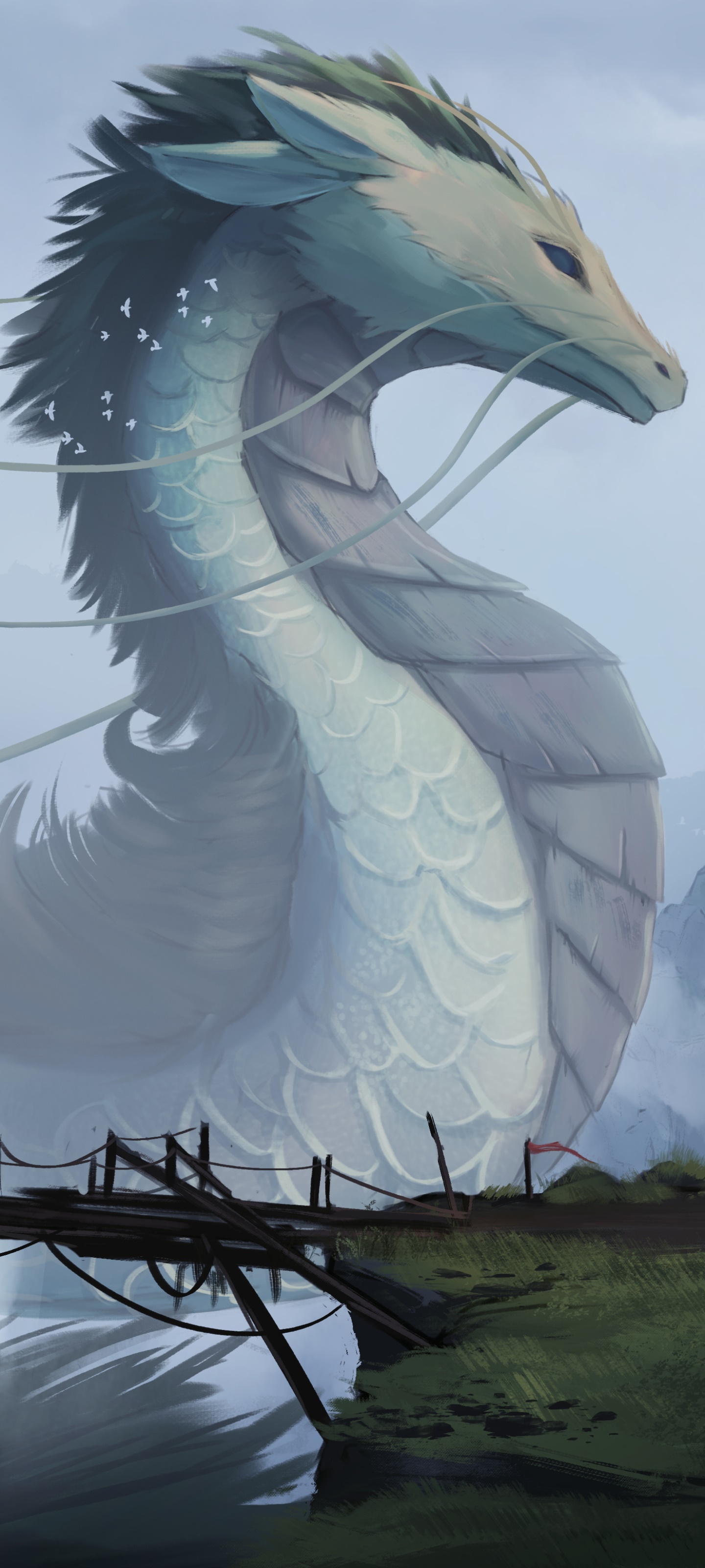 Fantasy Dragon, Chinese Dragon, 1440x3200, Phone HD Wallpaper