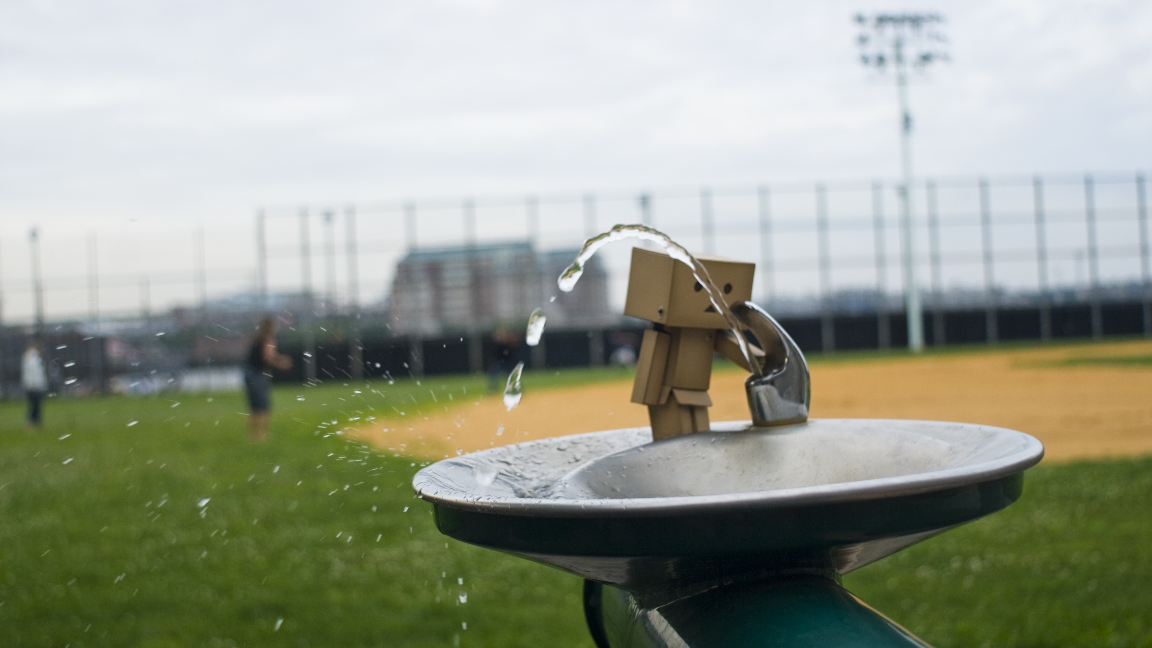 Danbo, water, 4K, HD Wallpaper