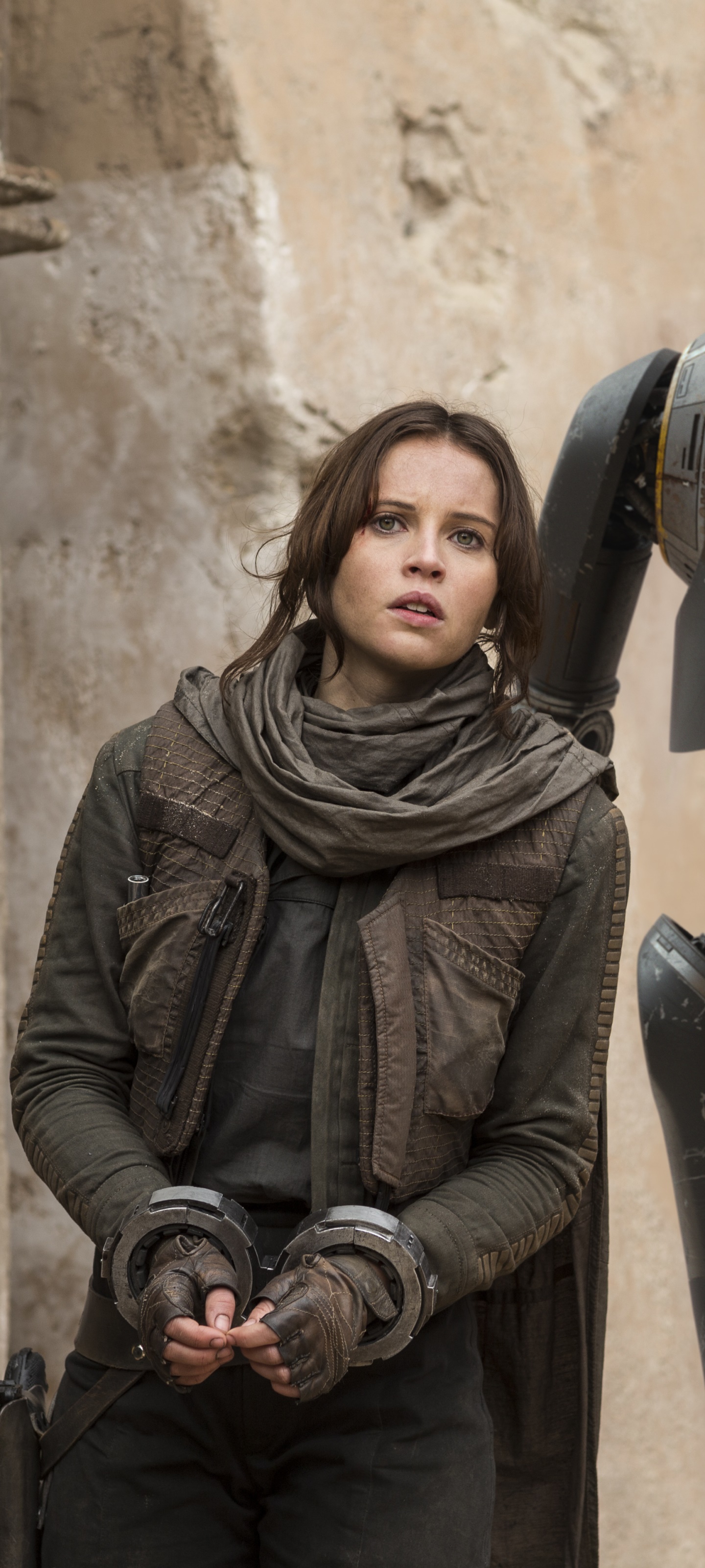 Movie Rogue One: A Star Wars Story, Felicity Jones, Jyn Erso, 1440x3200, Phone HD Wallpaper