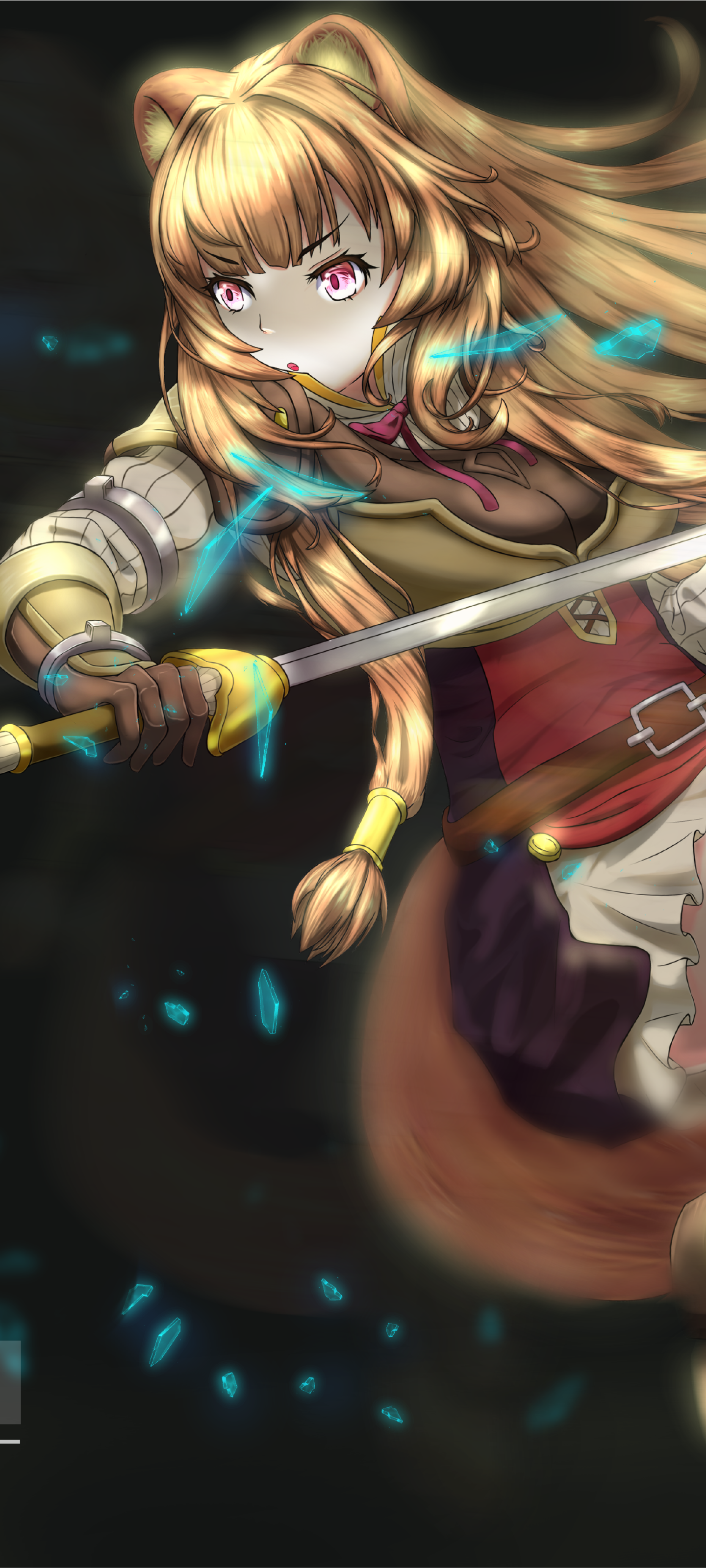 Anime The Rising of the Shield Hero, Raphtalia (The Rising Of The Shield Hero), 1440x3200, Phone HD Wallpaper