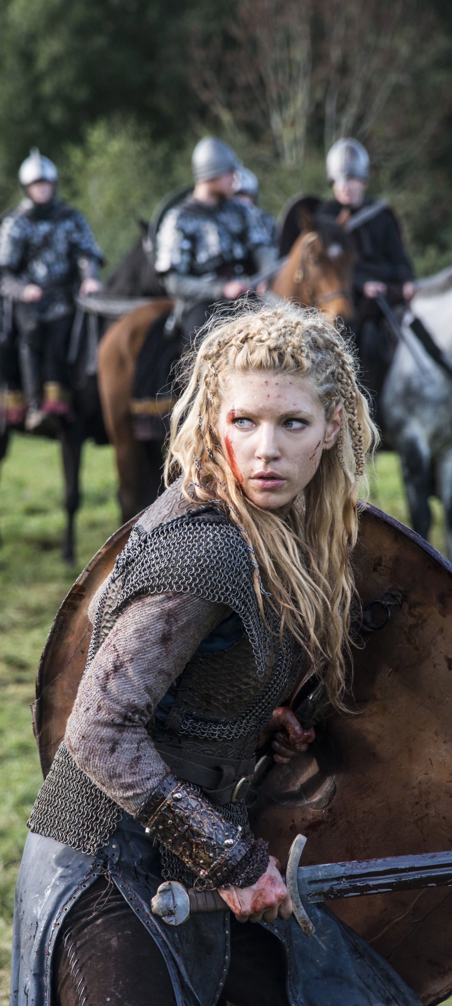 TV Show Vikings, Lagertha (Vikings), Katheryn Winnick, 1440x3200, Phone HD Wallpaper