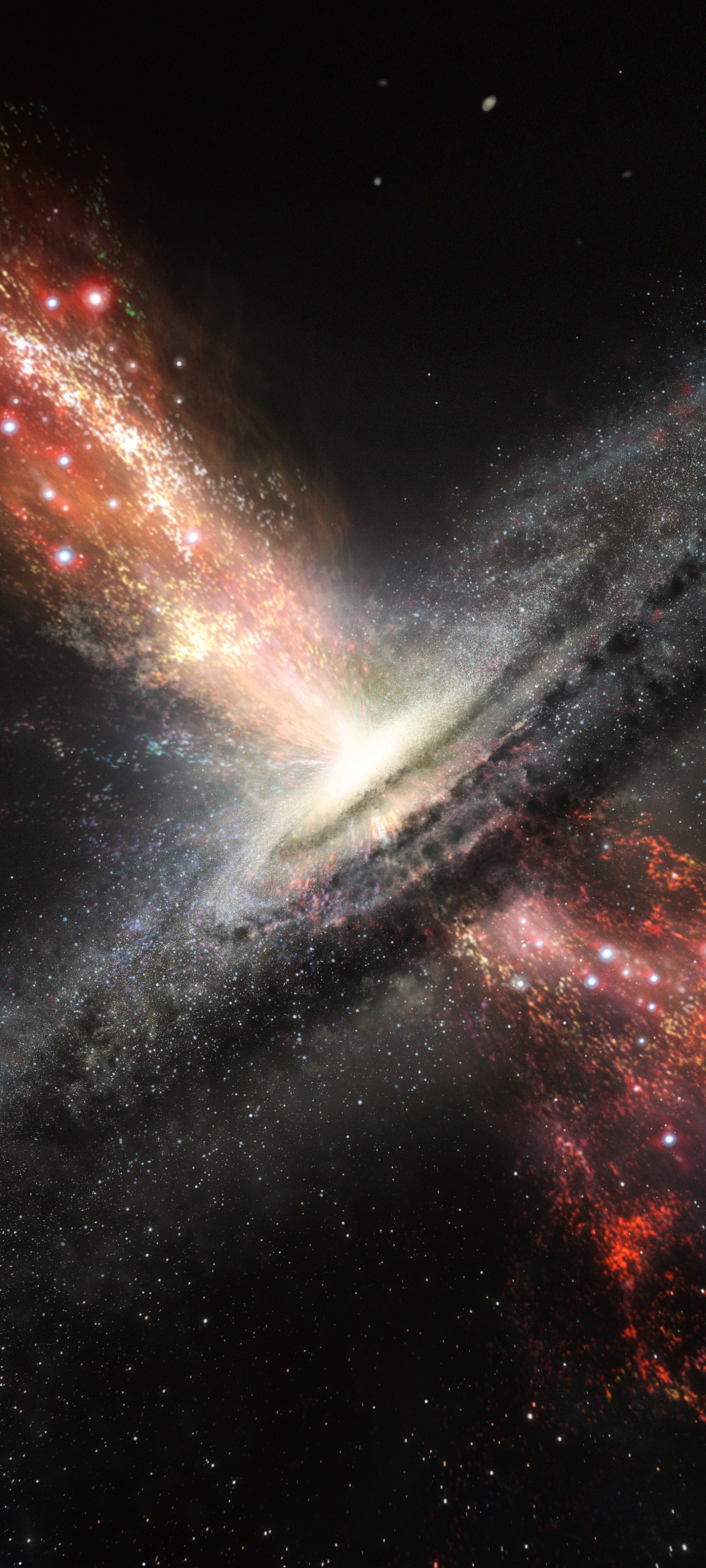 Sci Fi Black Hole, Galaxy, Space, Stars, 1440x3200, Phone HD Wallpaper